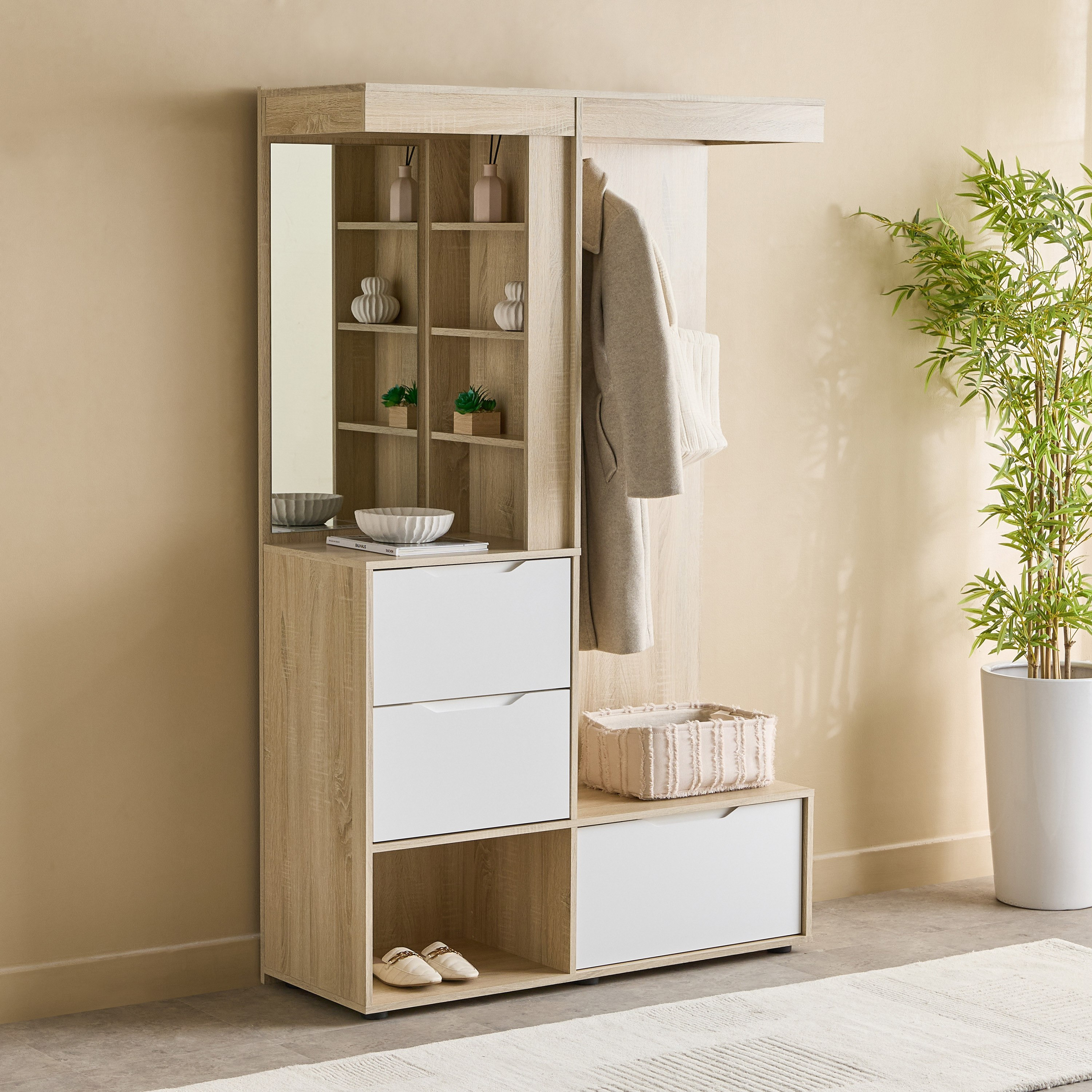 Edison 3 Drawer Multipurpose Entryway Cabinet with Cloth Hanger-hbxbedroom-bedroomaccessories-bedroomstorage-image-1