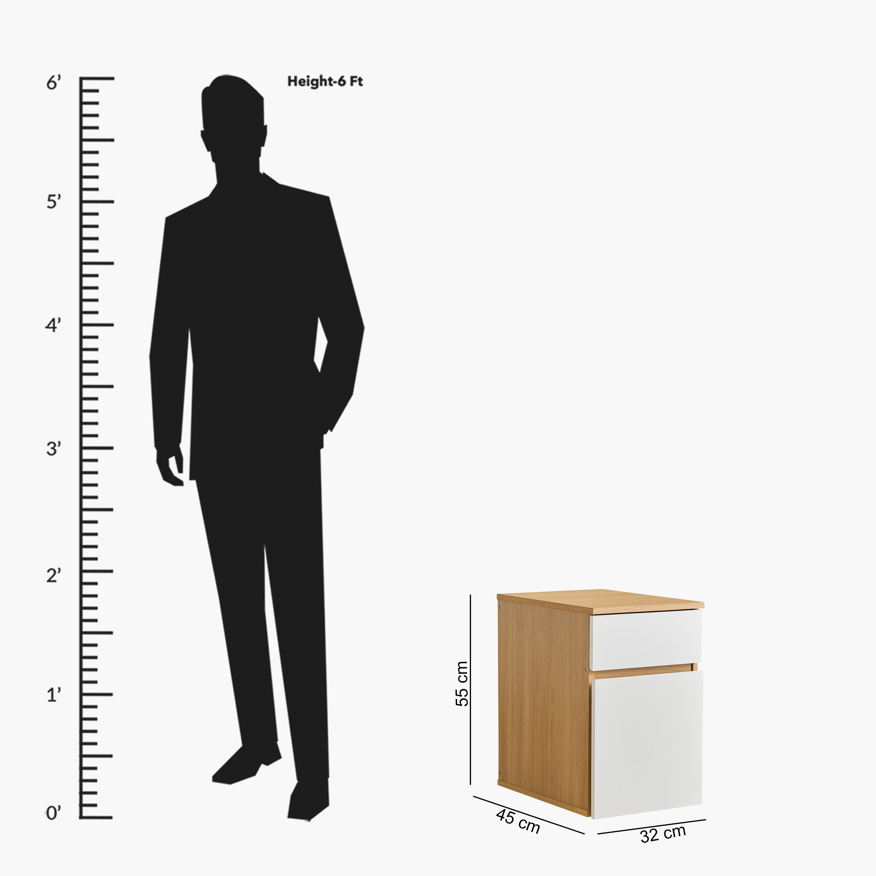 مكتب دراسة بدرجين مع وحدة تخزين وخزانة ملفات محمولة من باركر جود-hbxfurniture-office-desks-image-13