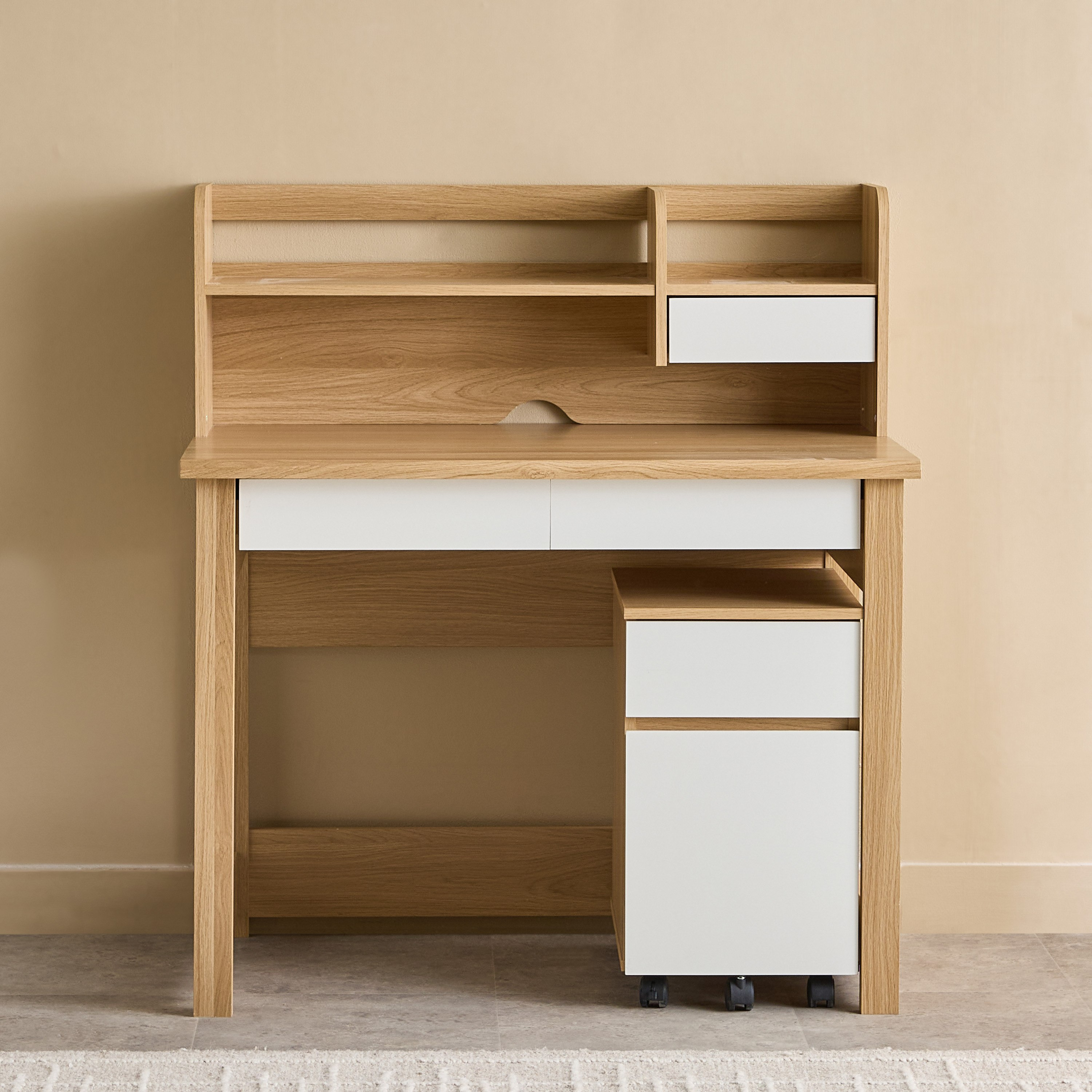مكتب دراسة بدرجين مع وحدة تخزين وخزانة ملفات محمولة من باركر جود-hbxfurniture-office-desks-image-3