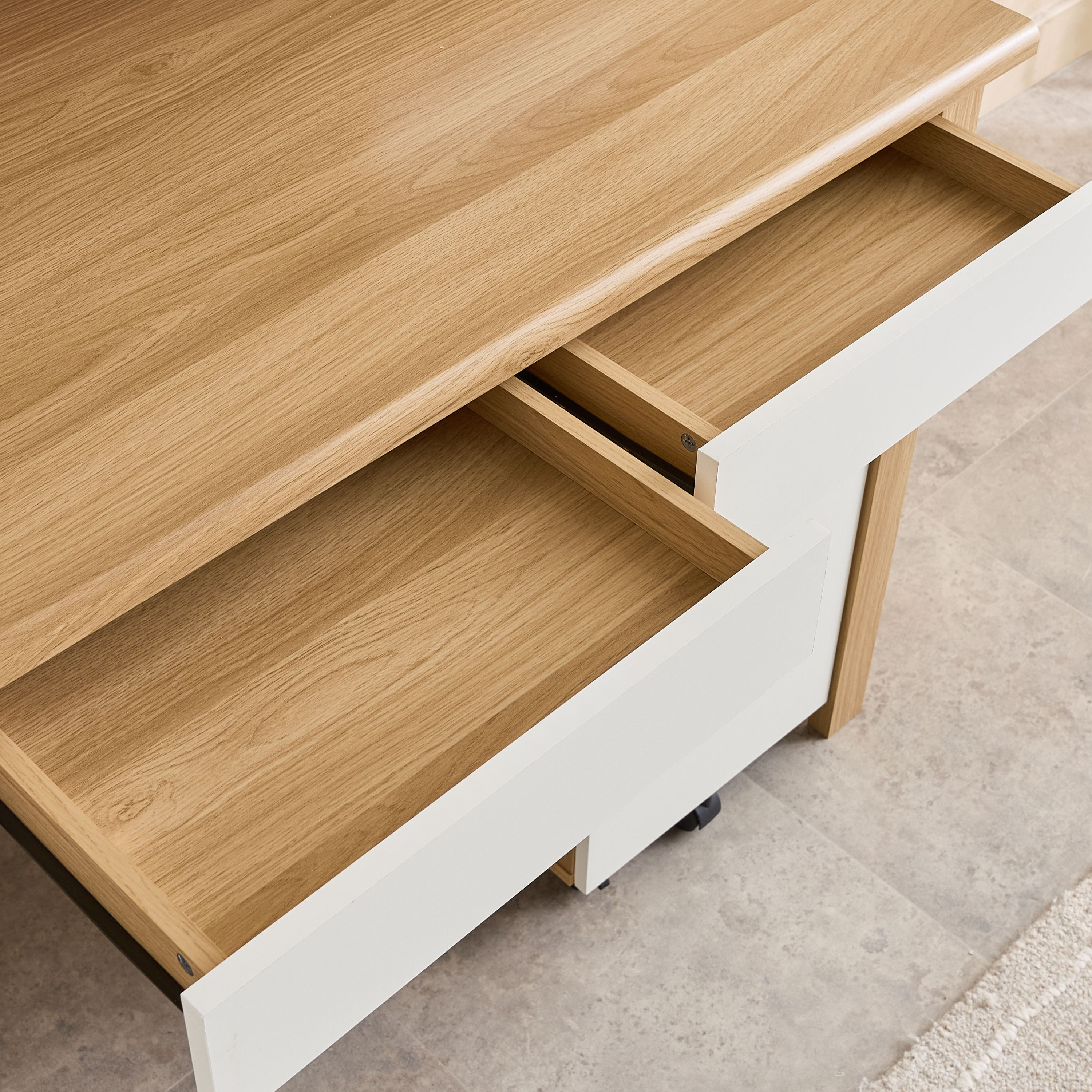 مكتب دراسة بدرجين مع وحدة تخزين وخزانة ملفات محمولة من باركر جود-hbxfurniture-office-desks-image-6