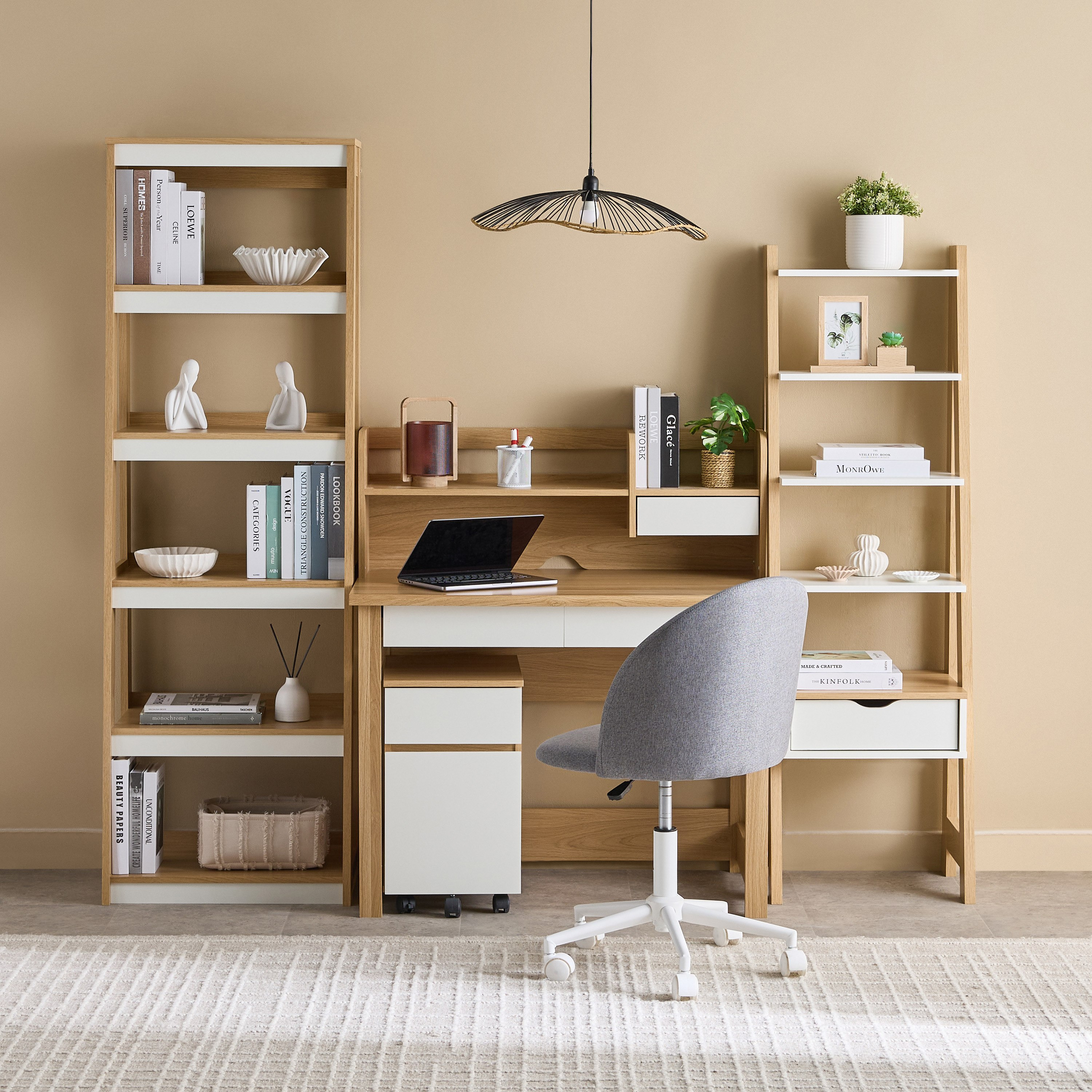 مكتب دراسة بدرجين مع وحدة تخزين وخزانة ملفات محمولة من باركر جود-hbxfurniture-office-desks-image-9
