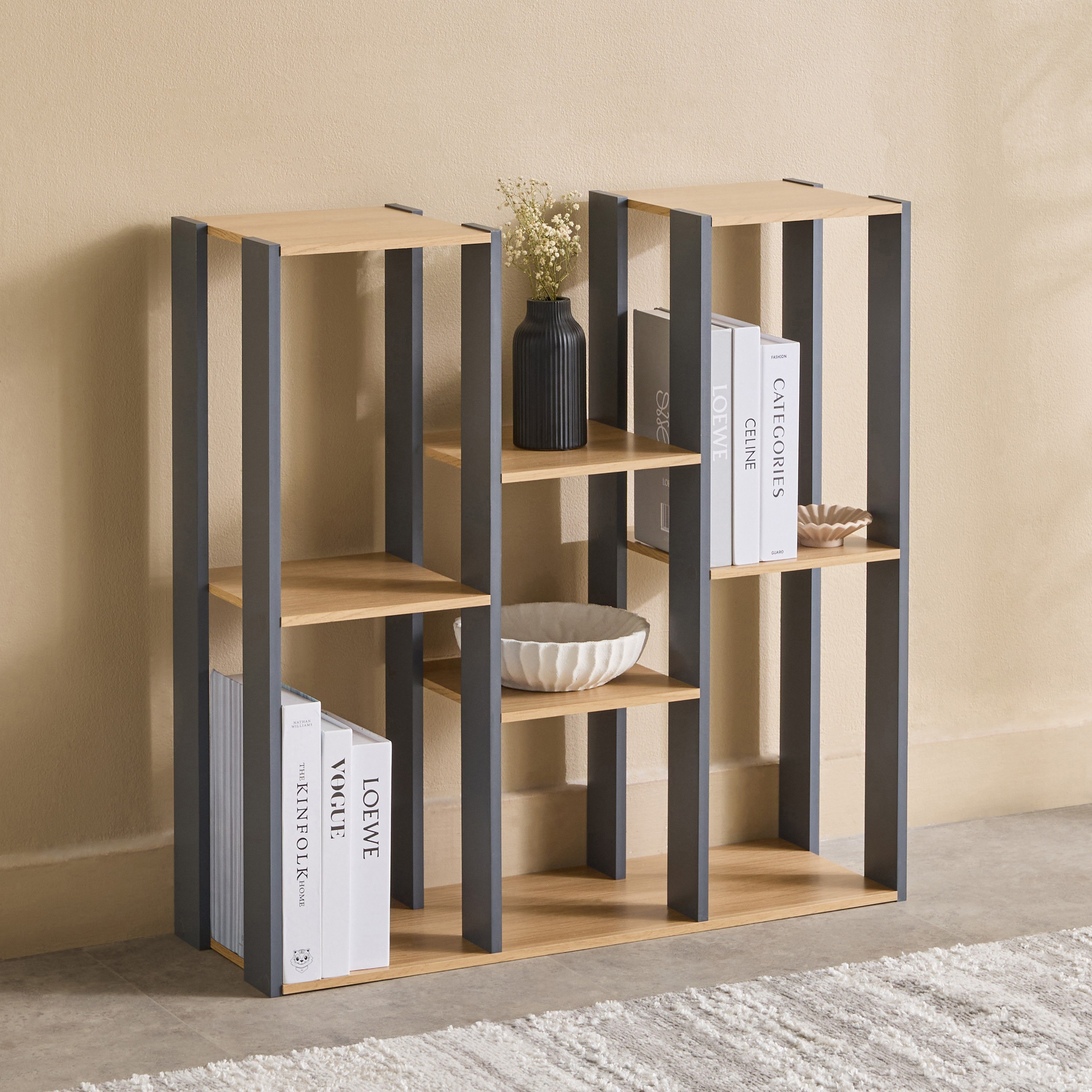 وحدة رفوف مكتبة متعددة الاستخدامات كلارا من بيج-hbxfurniture-office-bookcases-image-1