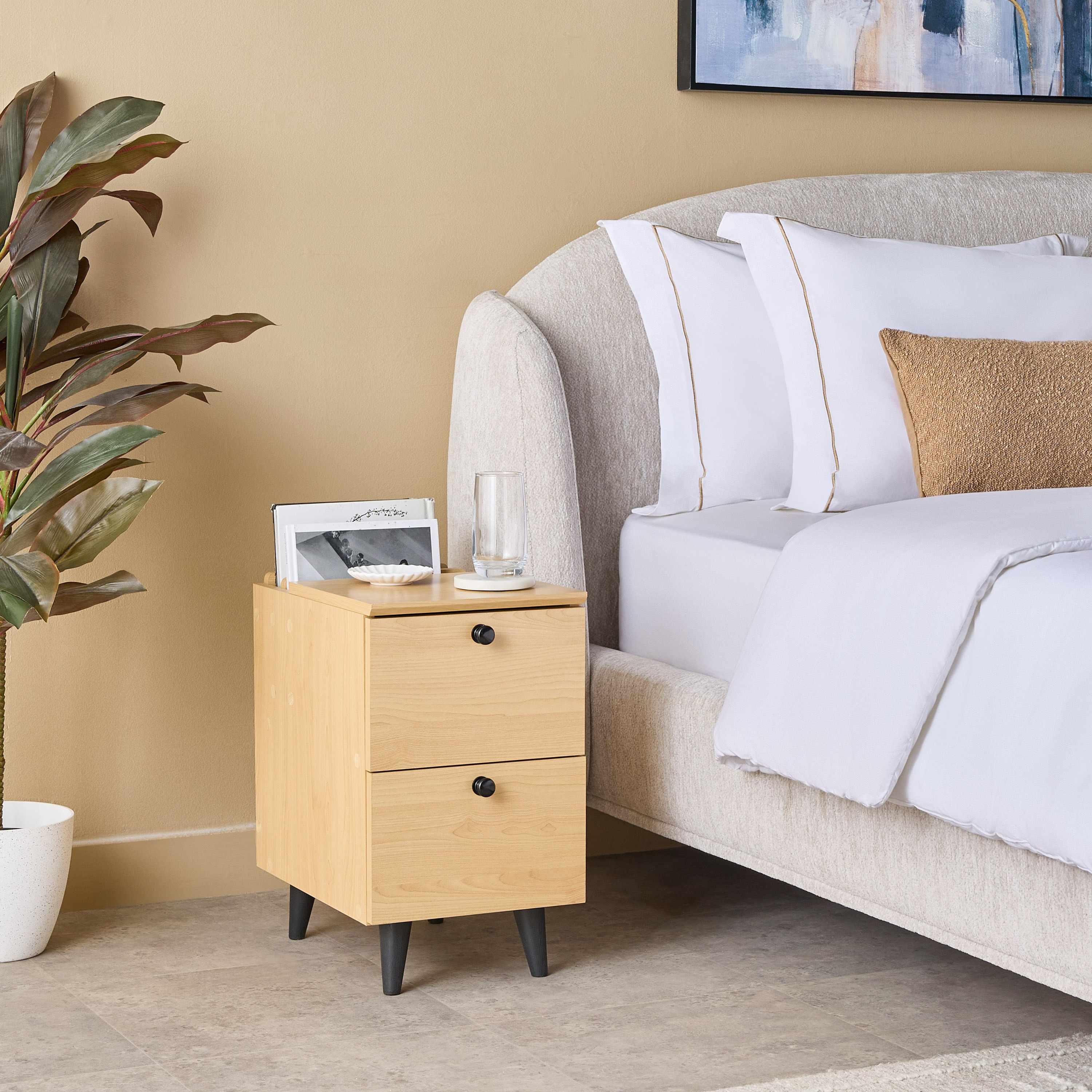 Compacto 1 Drawer 1 Door Night Stand with 2 Vertical Shelves-hbxfurniture-bedroom-nightstands-image-7