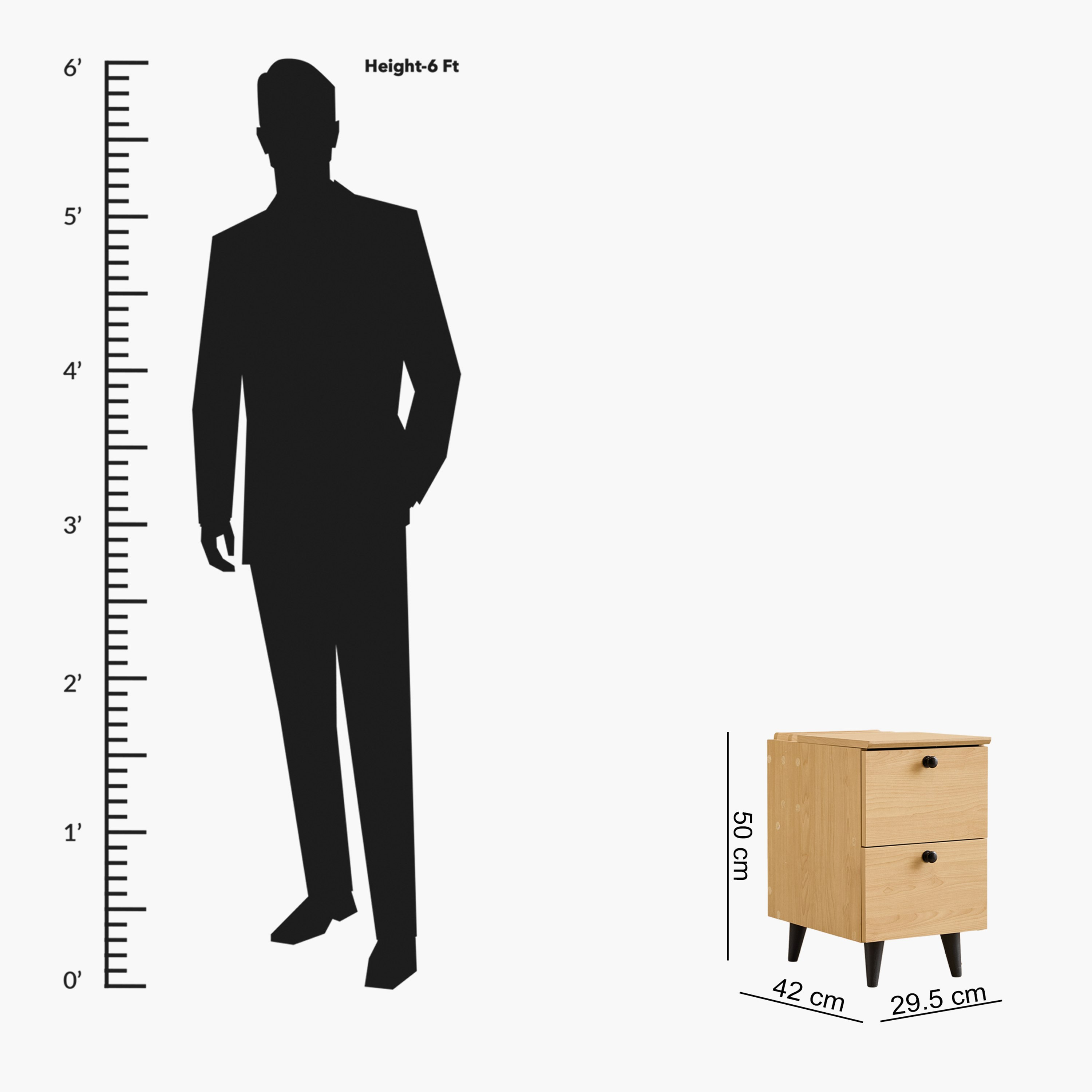 Compacto 1 Drawer 1 Door Night Stand with 2 Vertical Shelves-hbxfurniture-bedroom-nightstands-image-9