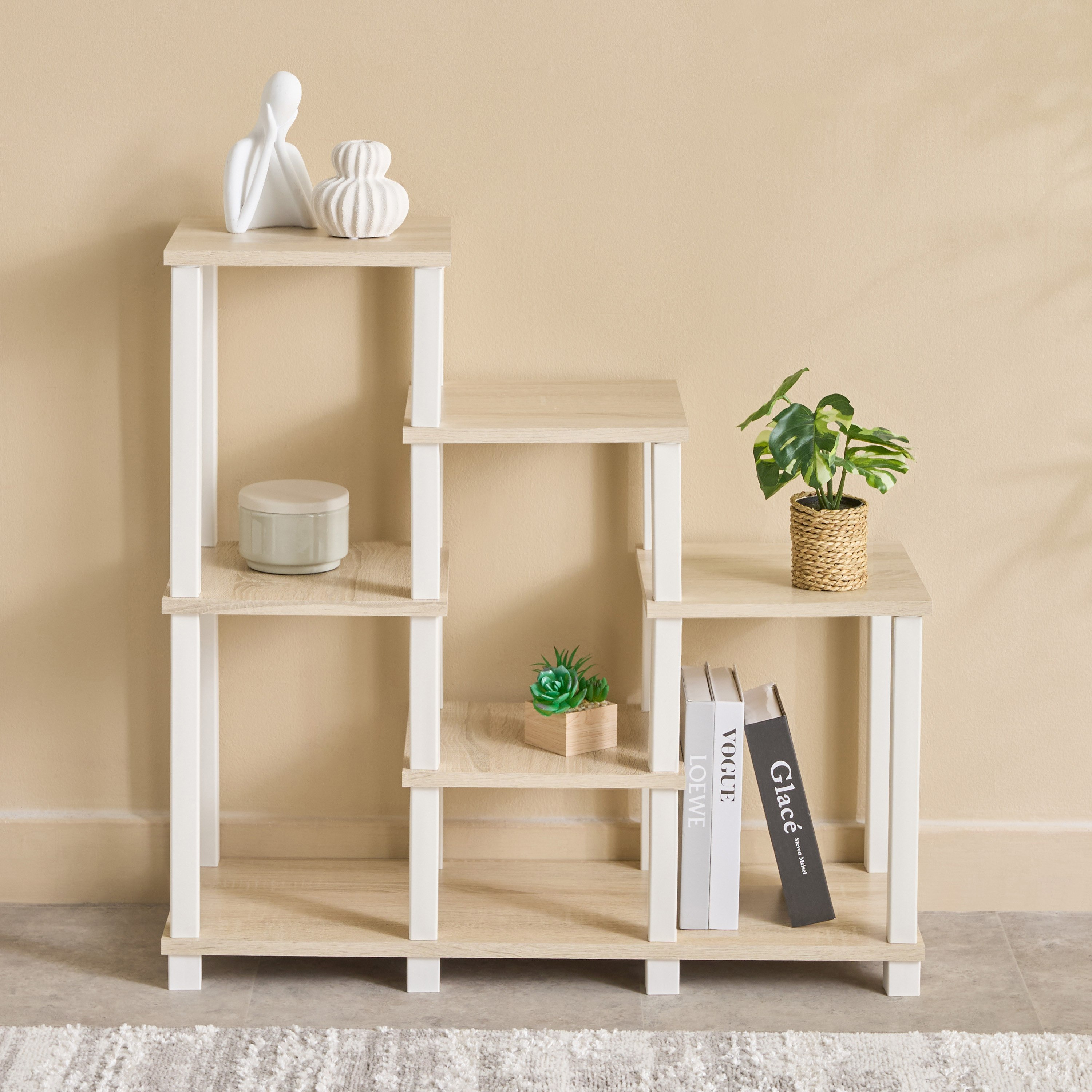 Pegg 3-Step Bookcase Shelving Unit-hbxfurniture-office-bookcases-image-2
