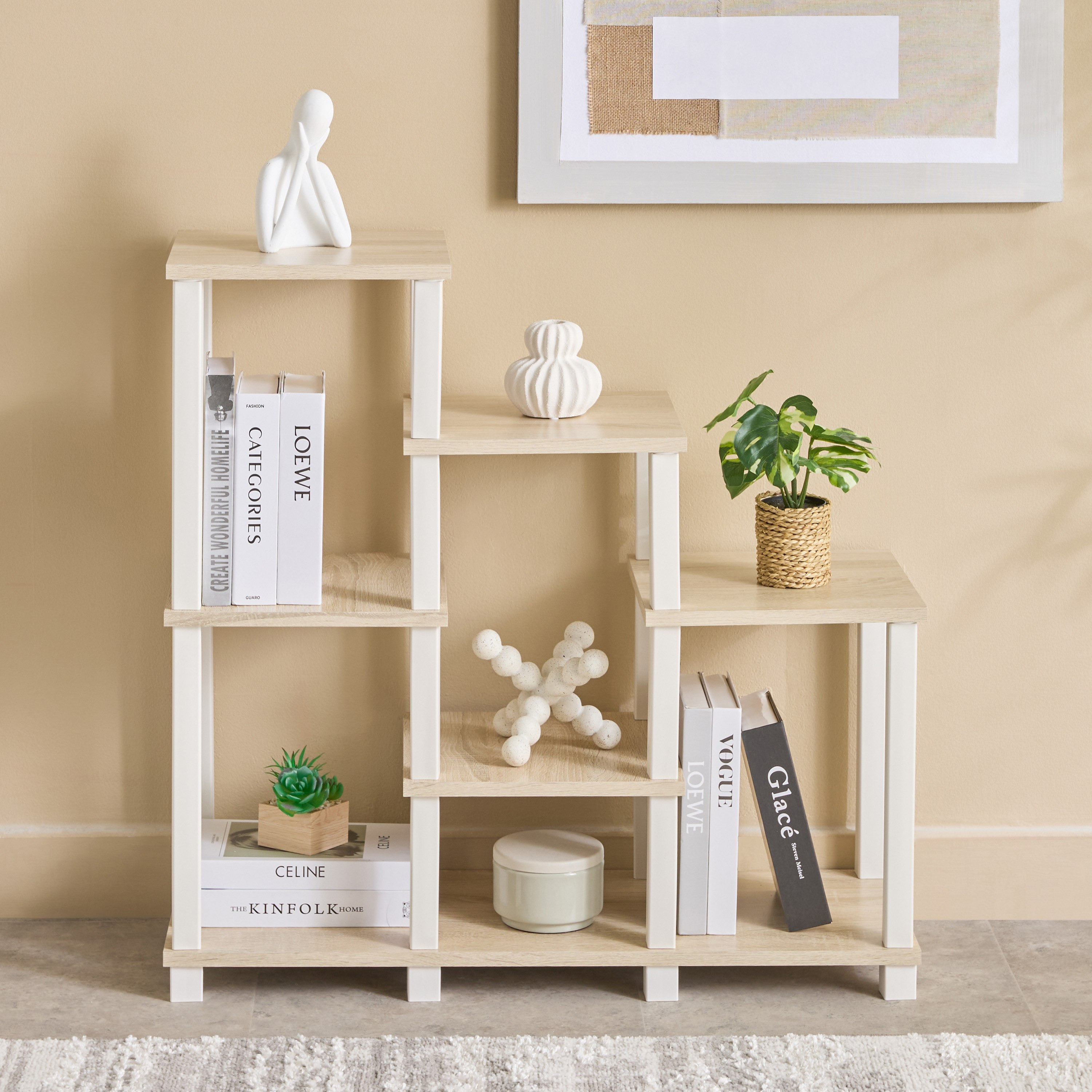 Pegg 3-Step Bookcase Shelving Unit-hbxfurniture-office-bookcases-image-7