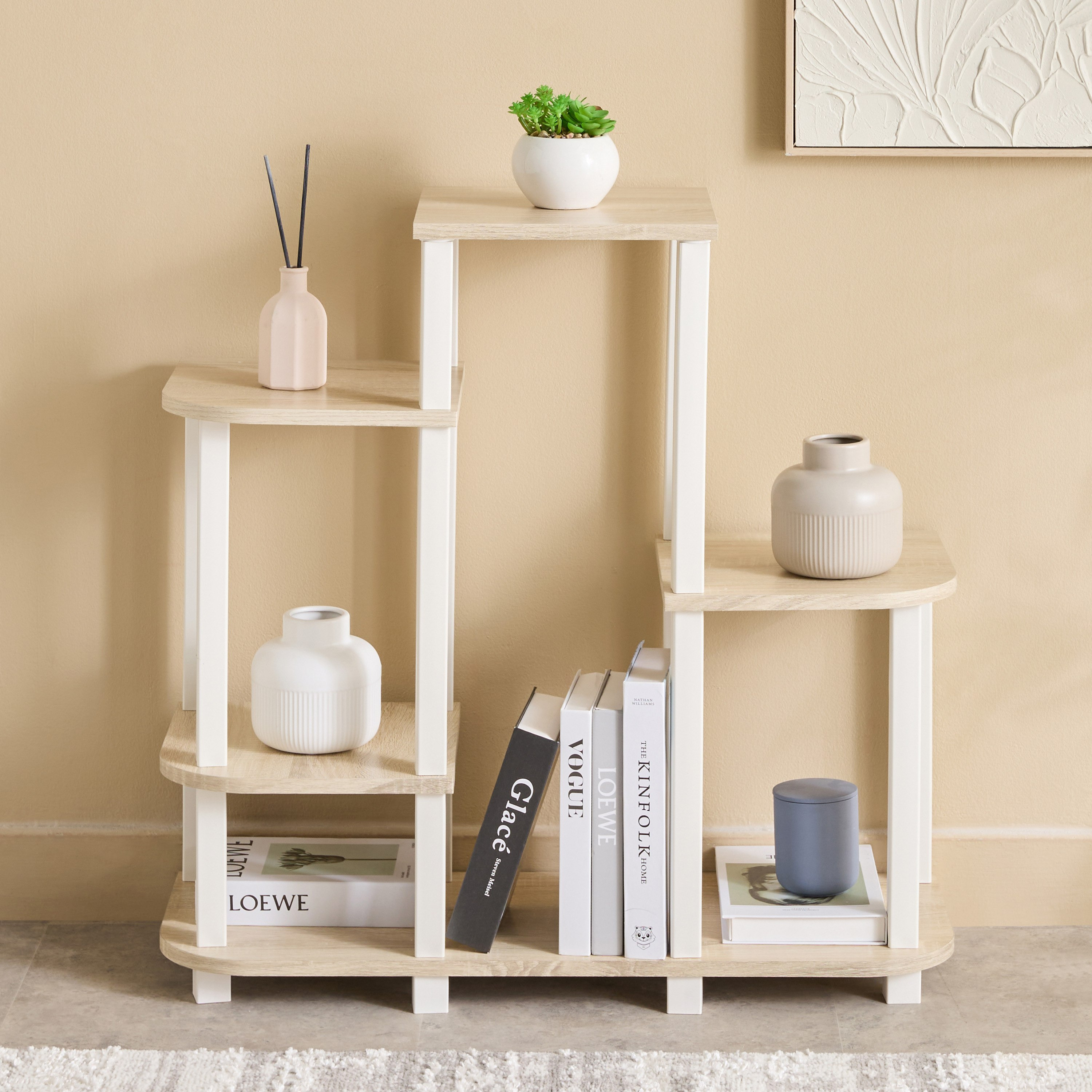 وحدة رفوف كتب متعددة الارتفاعات من بيج-hbxfurniture-office-bookcases-image-7