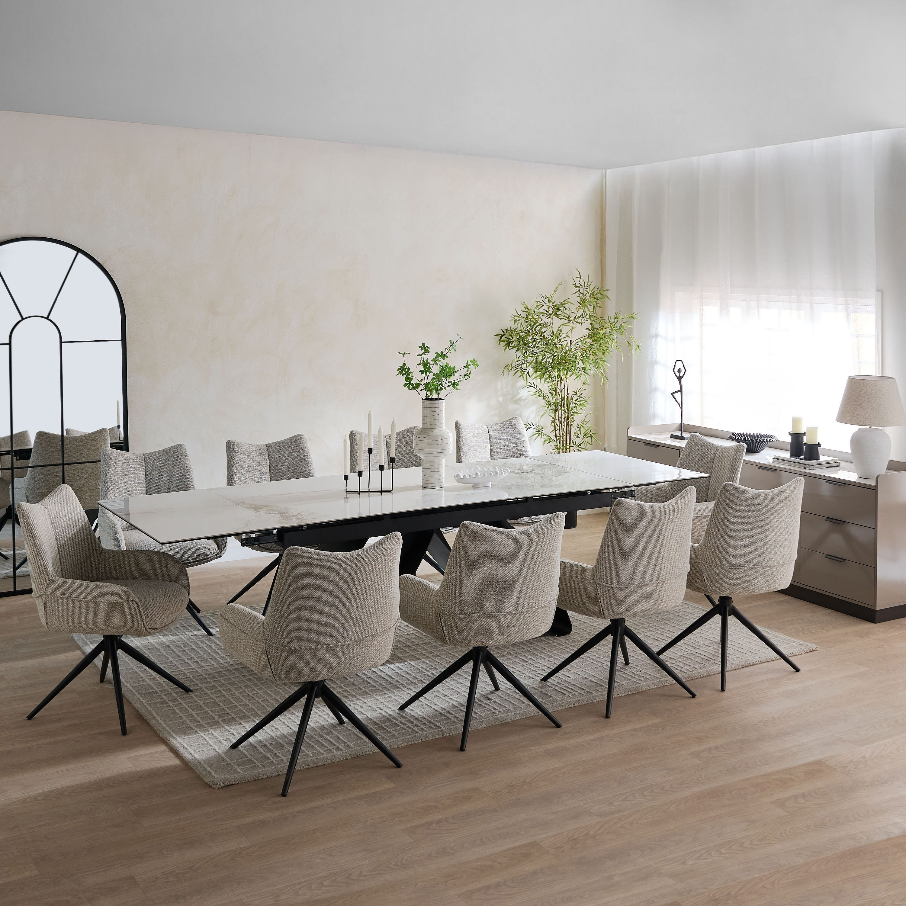 Majesty 6-10 Seater Sintered Stone Top Extendable Dining Table-hbxdiningroom-diningtablesandsets-diningtables-sixseater-image-9