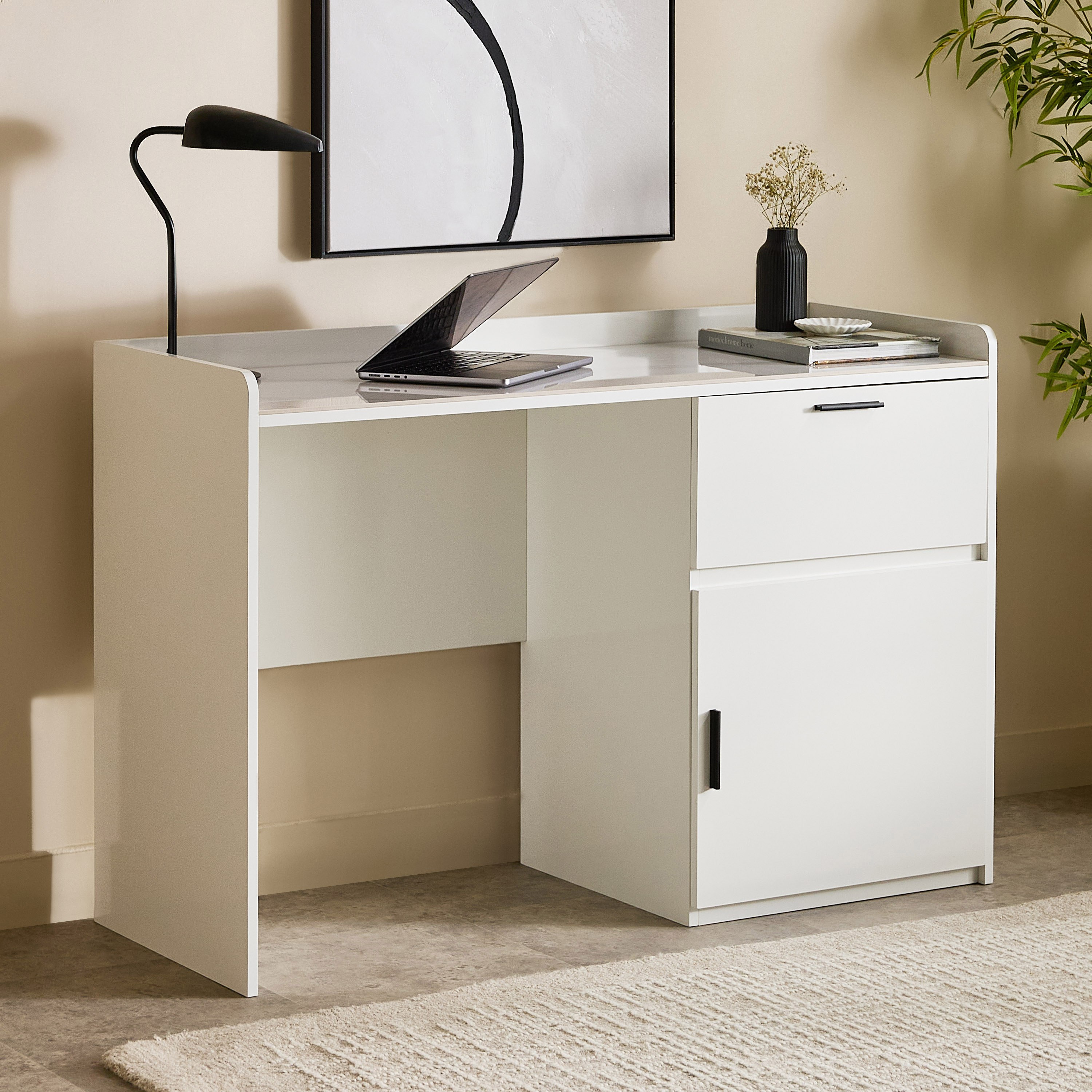 Marwell 1-Door Sintered Stone Study Desk with 1-Drawer-hbxfurniture-office-desks-image-1