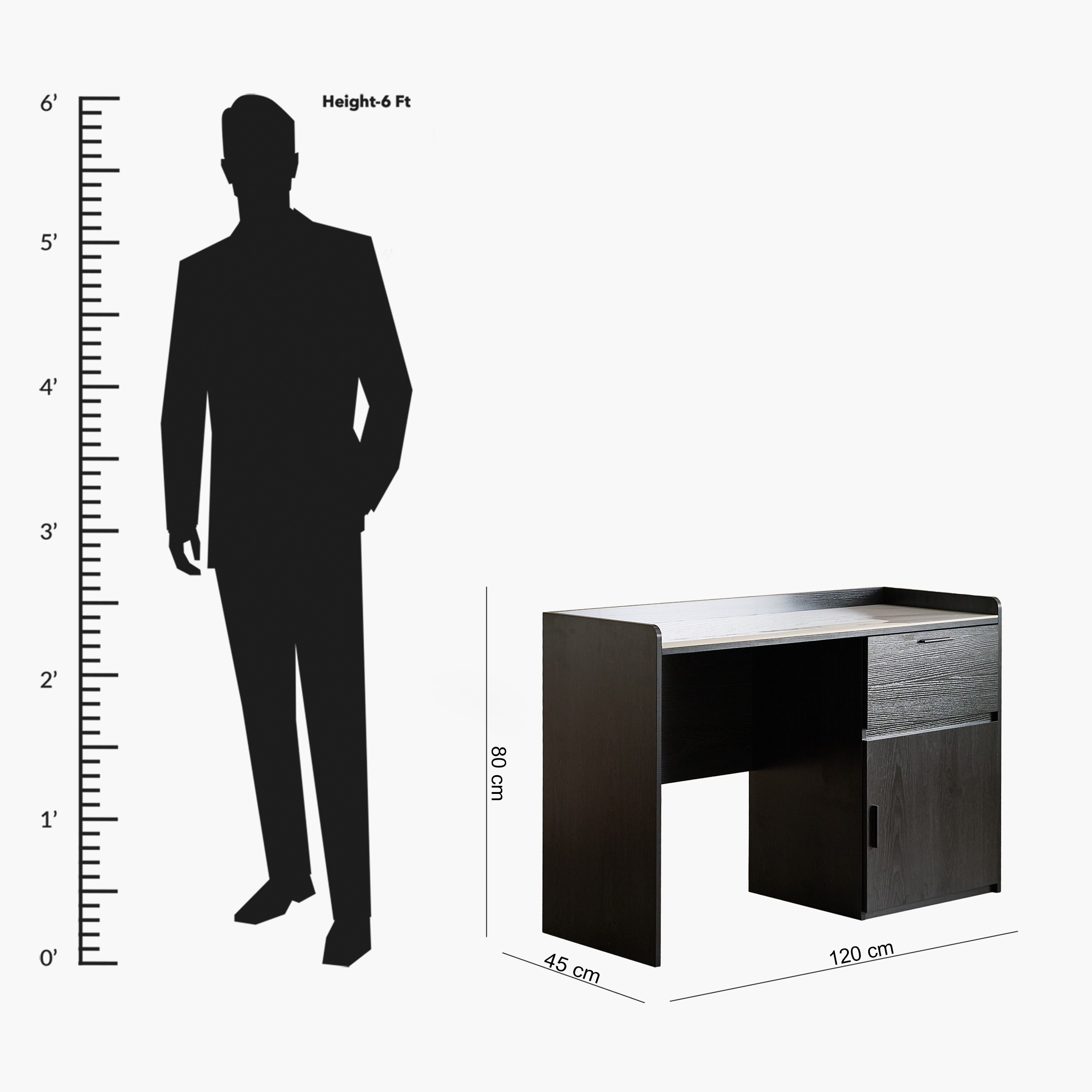 Marwell Sintered Stone 1 Door Study Desk with 1 Drawer-hbxfurniture-office-desks-image-9