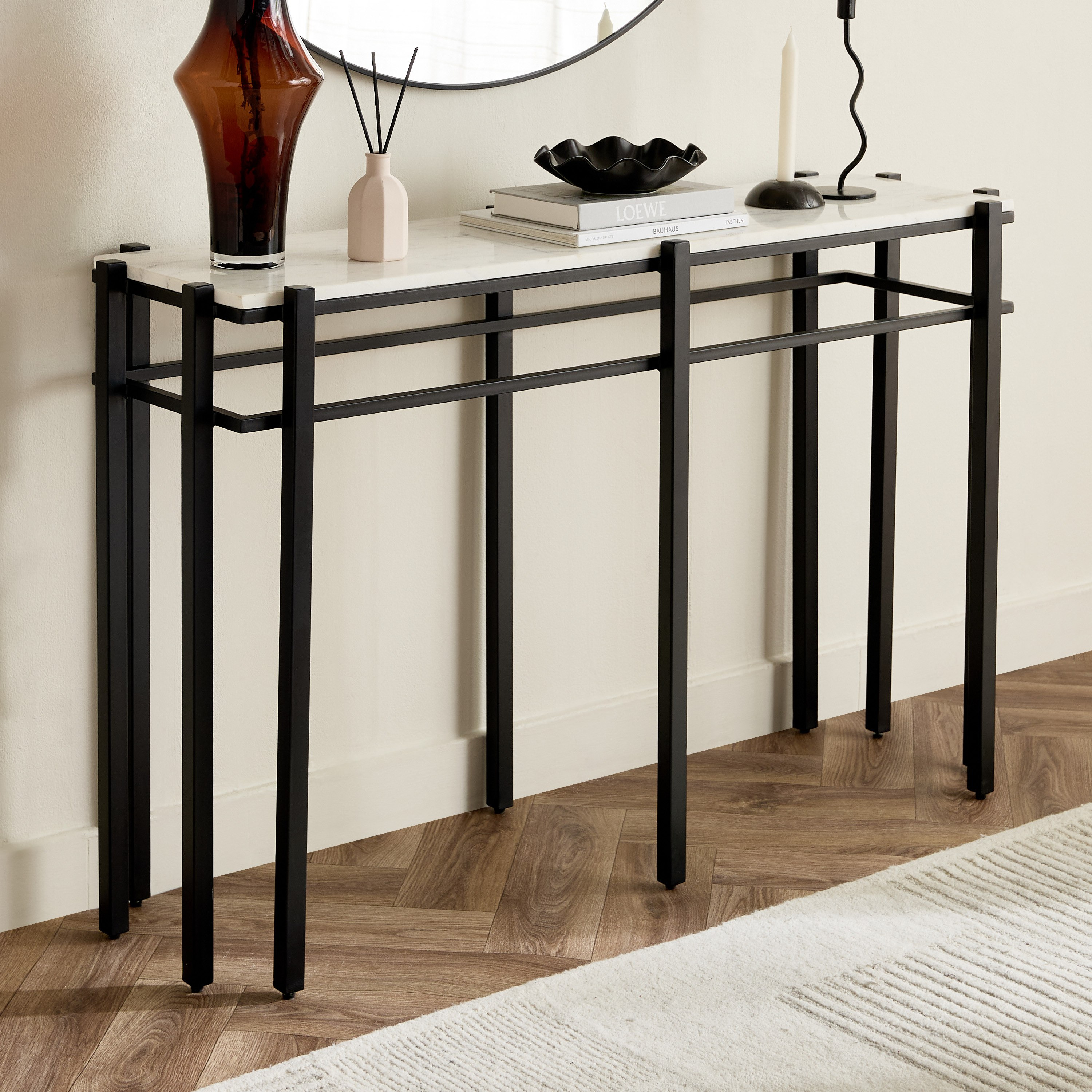 طاولة كونسول بسطح رخام أصلي فيرسا من كافون-hbxfurniture-tablesandstands-consoletables-image-1