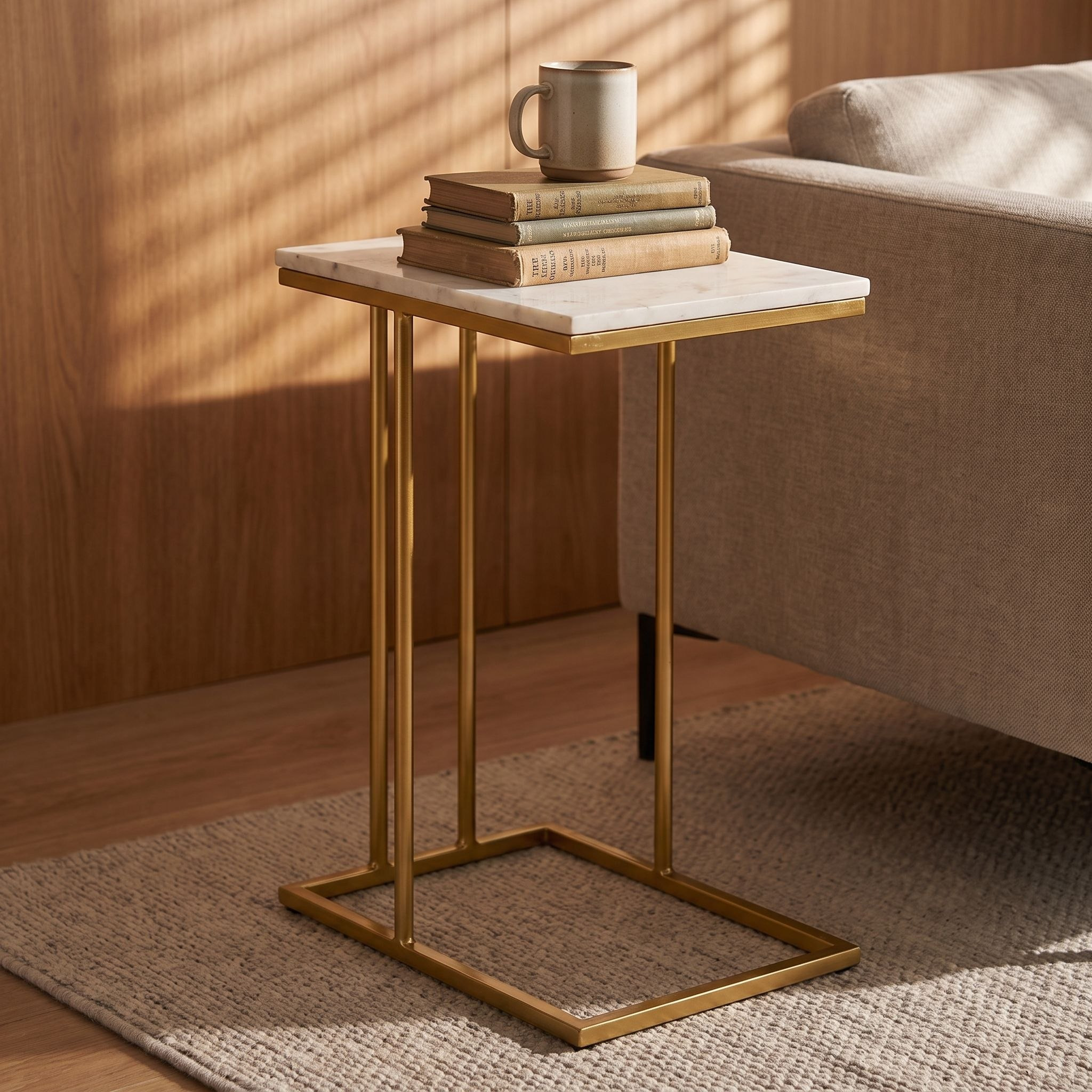 Versa Genuine Marble Top Laptop Table-hbxfurniture-livingroom-endtables-image-1