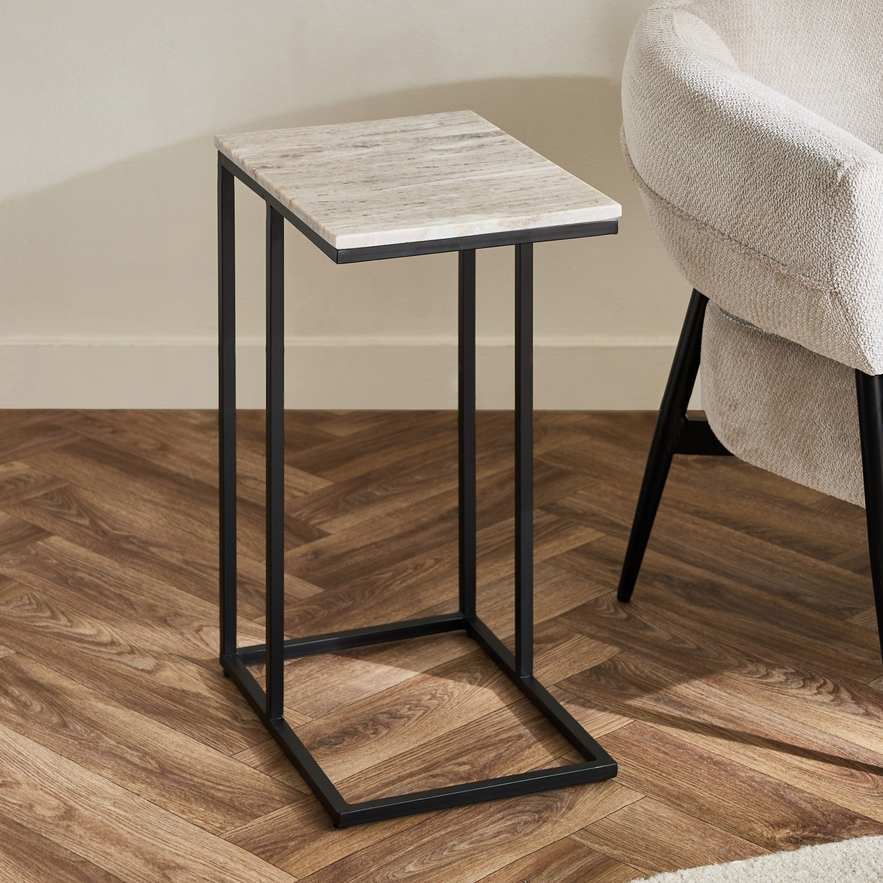 Cavon Vista Genuine Marble Top C Table-hbxfurniture-livingroom-endtables-image-2