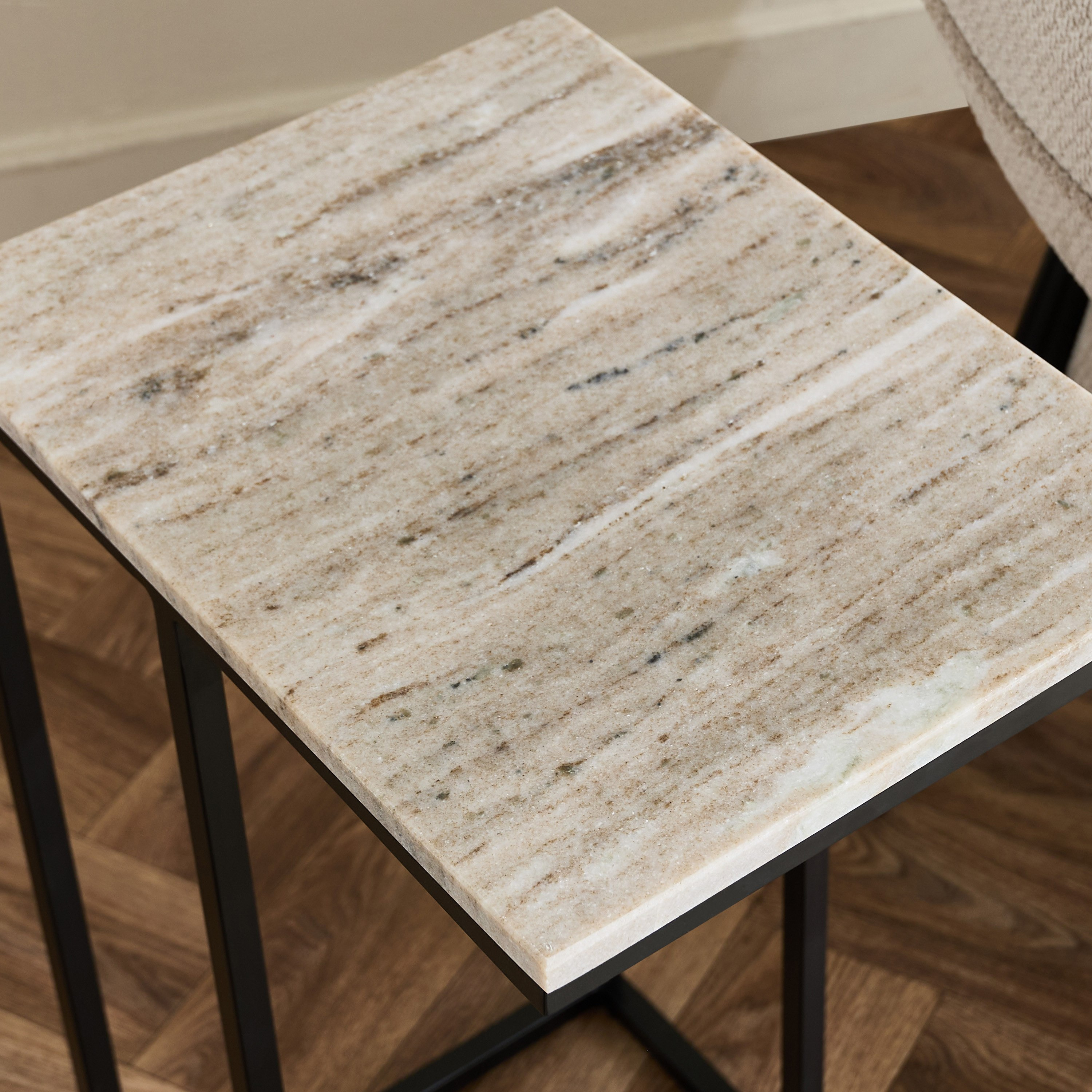 Cavon Vista Genuine Marble Top C Table-hbxfurniture-livingroom-endtables-image-3