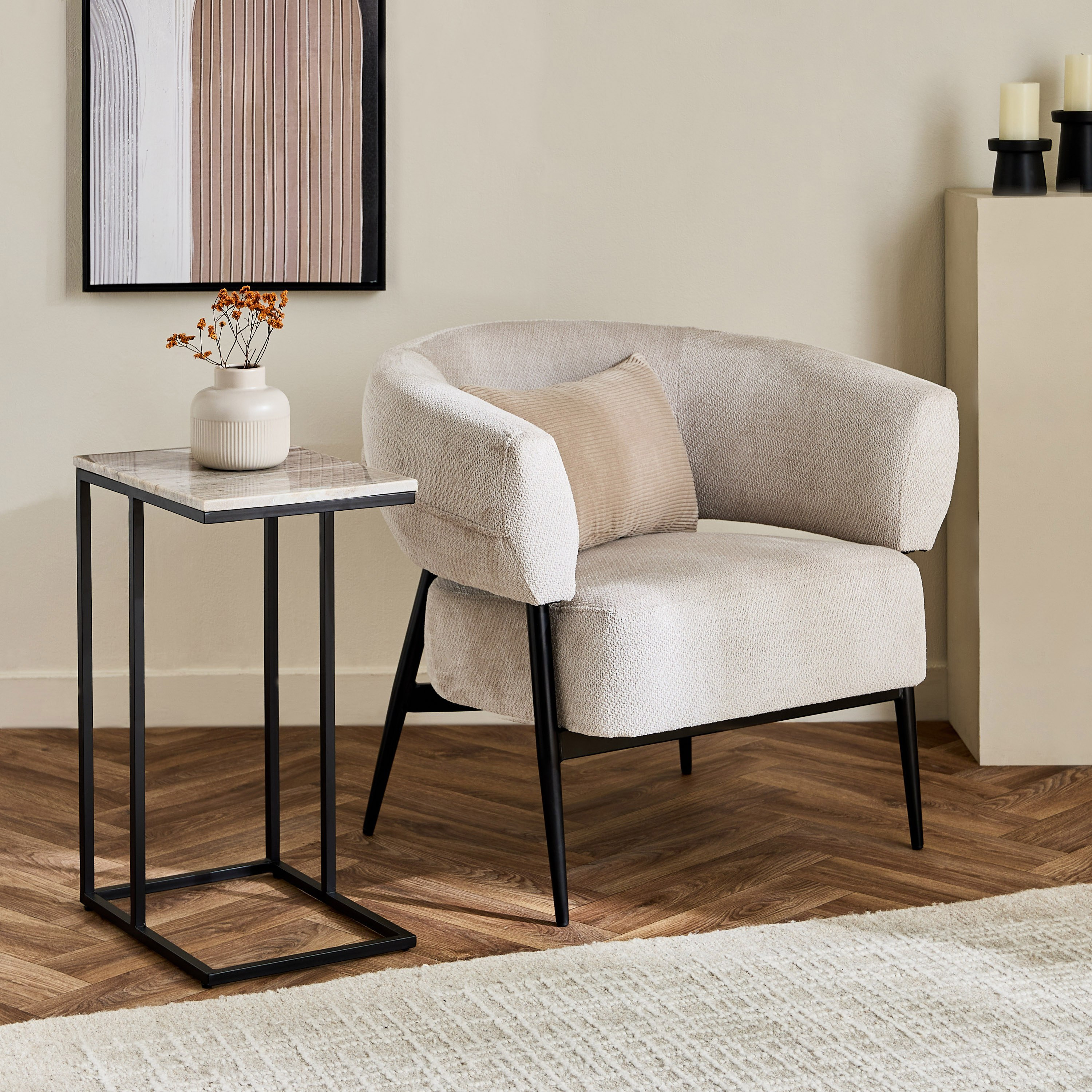 Cavon Vista Genuine Marble Top C Table-hbxfurniture-livingroom-endtables-image-5