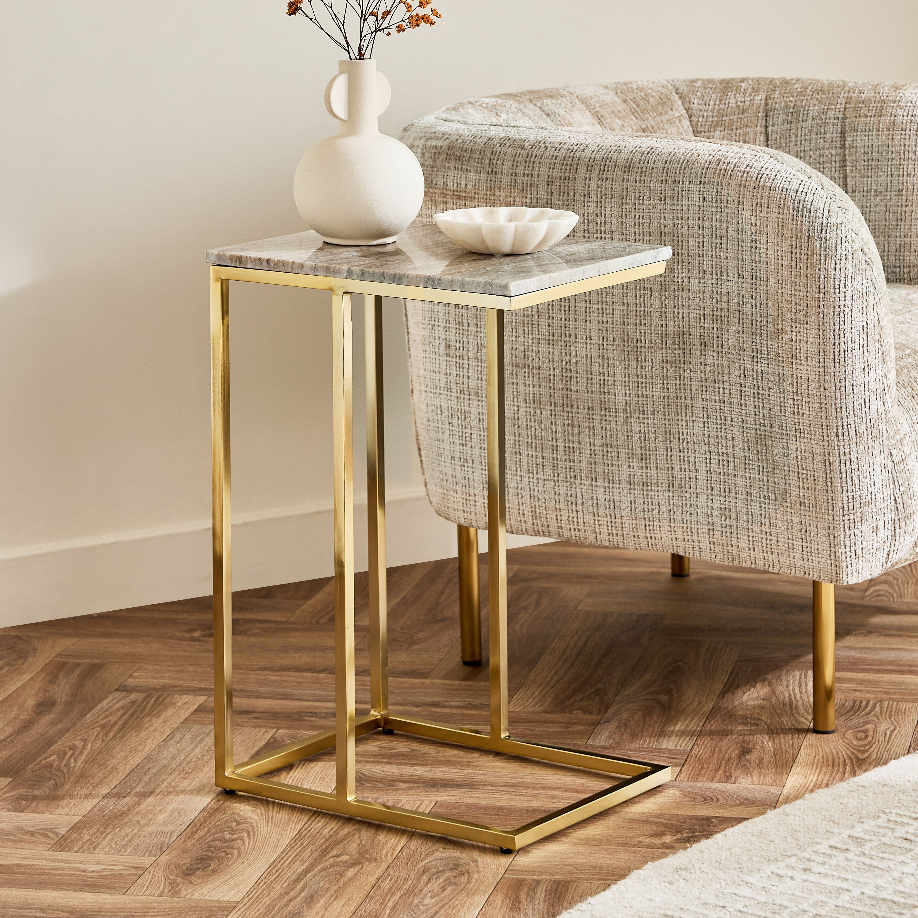 Vista Genuine Marble Top Laptop Table-hbxfurniture-livingroom-endtables-image-2