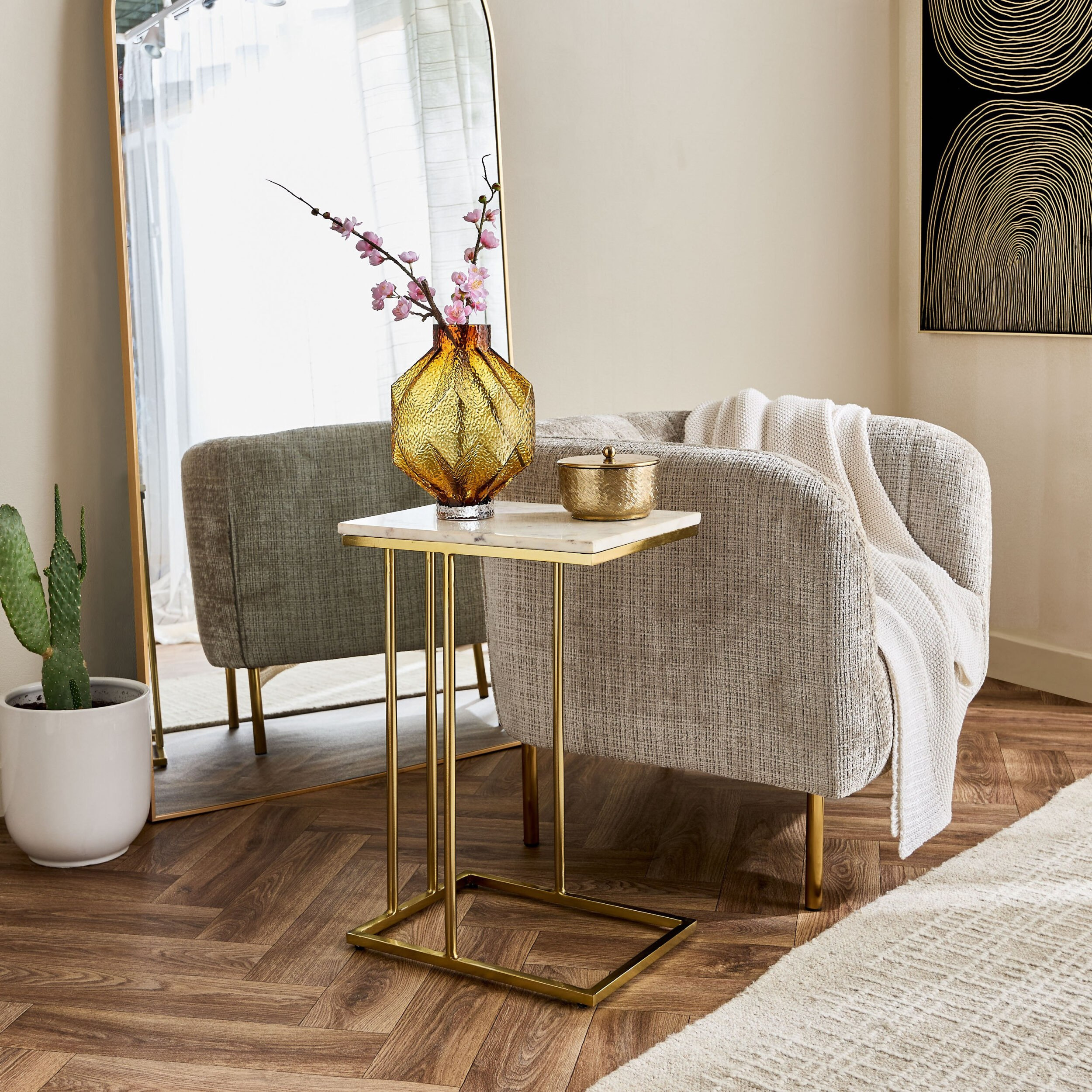 Vista Genuine Marble Top Laptop Table-hbxfurniture-livingroom-endtables-image-6