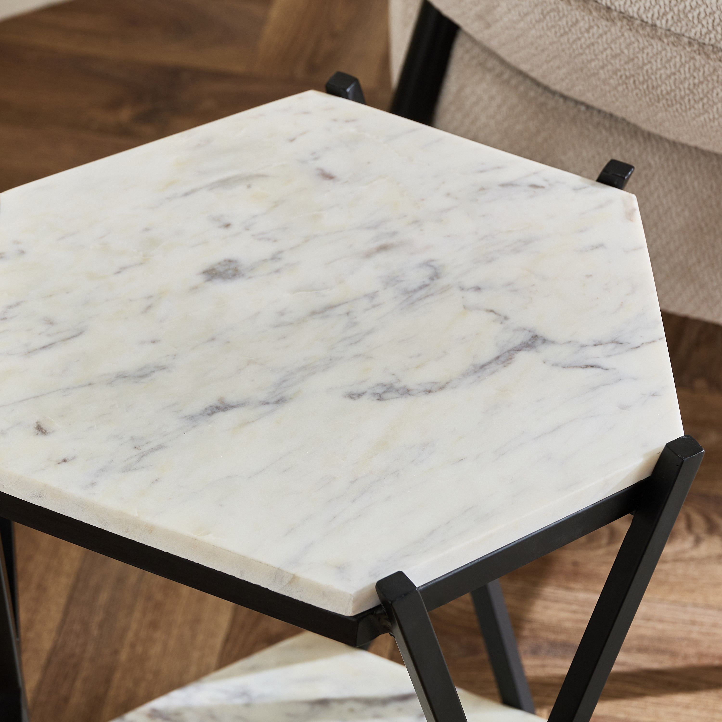 Cavon Versa Genuine Marble Top Octagon End Table-hbxfurniture-livingroom-endtables-image-3