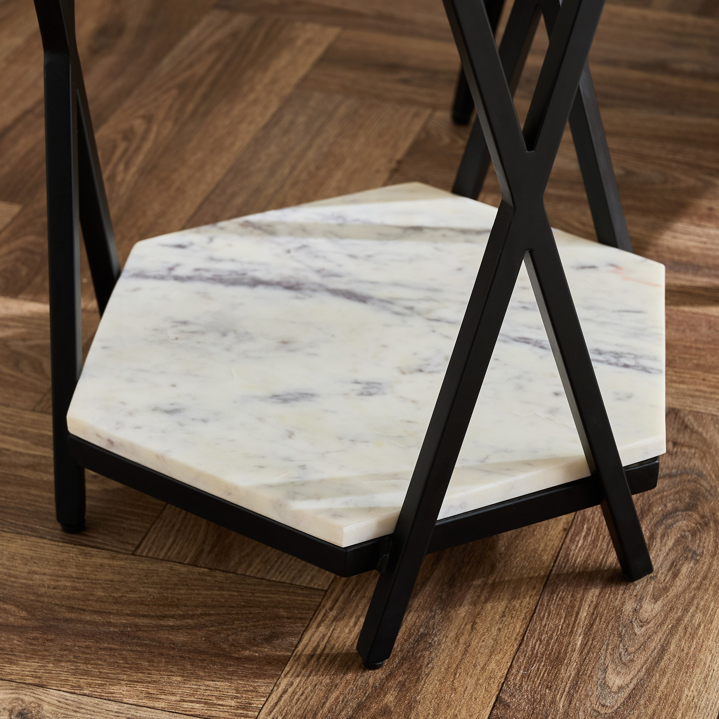 Cavon Versa Genuine Marble Top Octagon End Table-hbxfurniture-livingroom-endtables-image-4