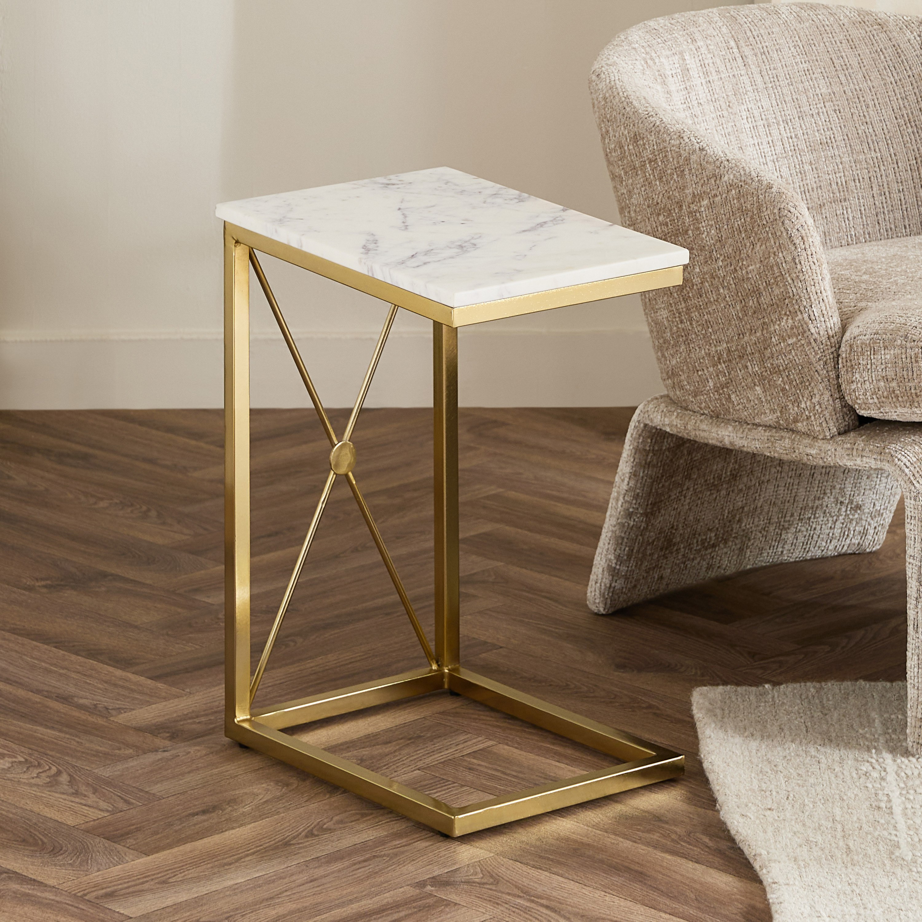 Cavon Aqua Genuine Marble Top C Table-hbxfurniture-livingroom-endtables-image-2
