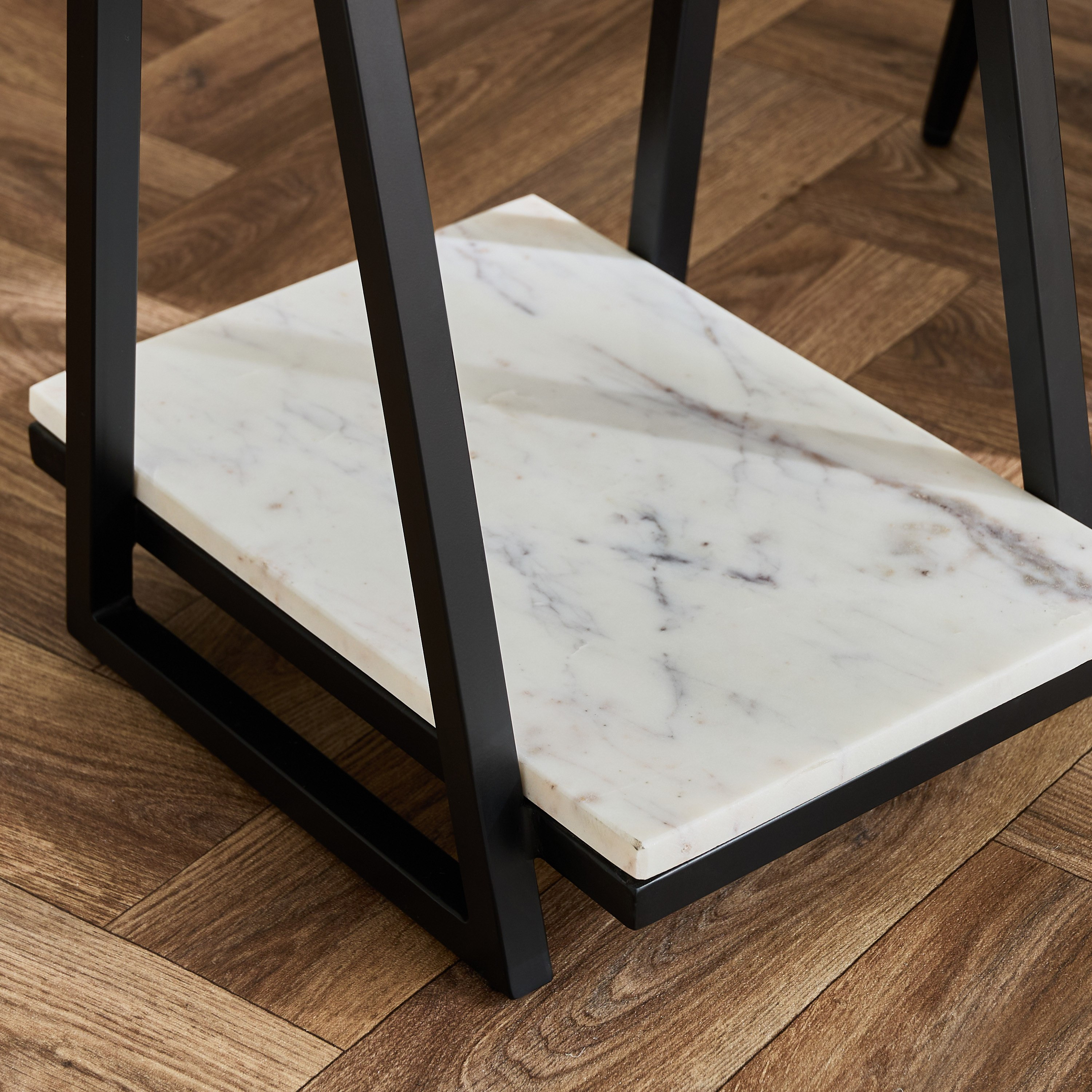 Cavon Aqua Genuine Marble Top End Table-hbxfurniture-livingroom-endtables-image-4