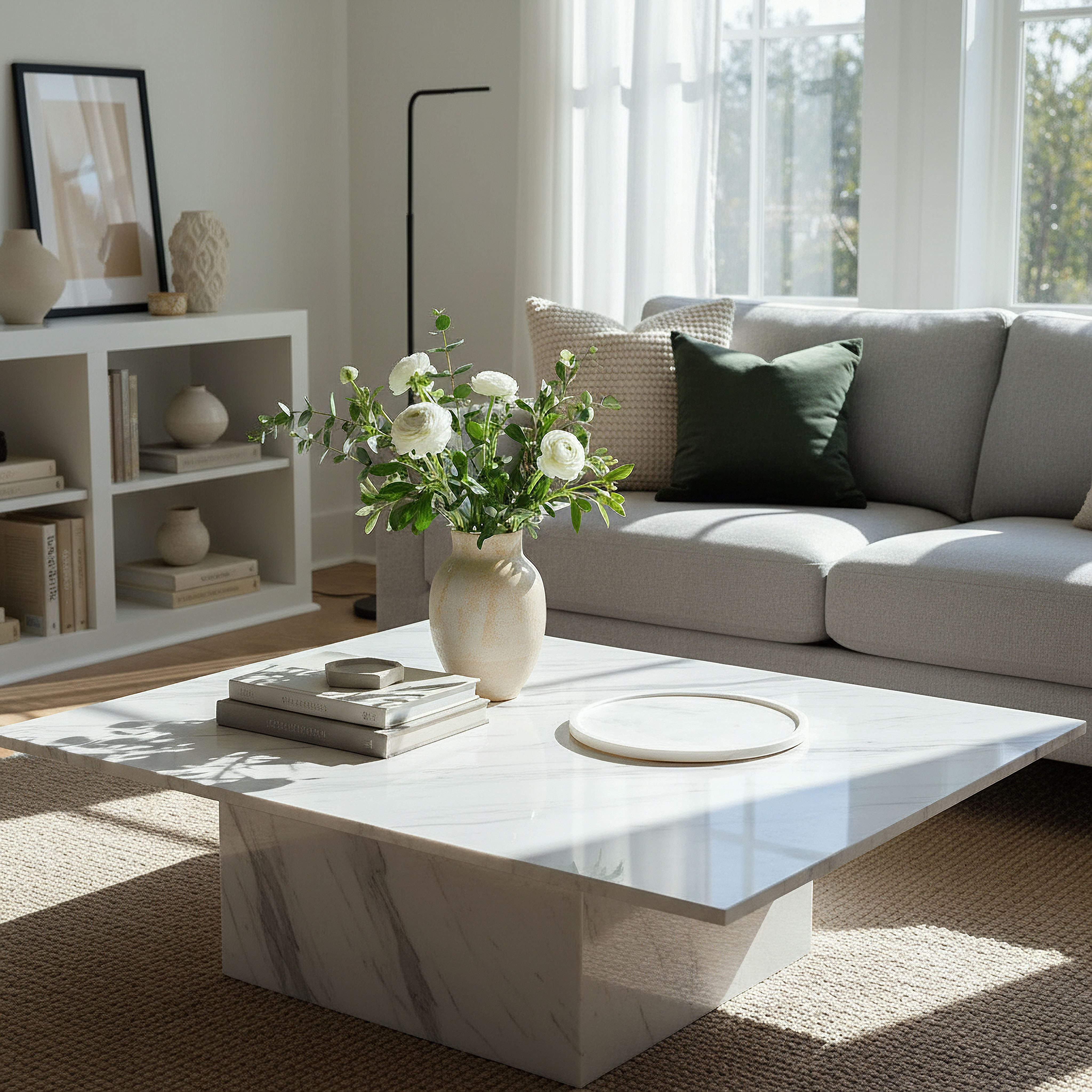 صينية ديكور مستديرة من الرخام الطبيعي من بليك مادلين - 28 سم-hbxhomeware-hbxdecorandfurnishings-image-4