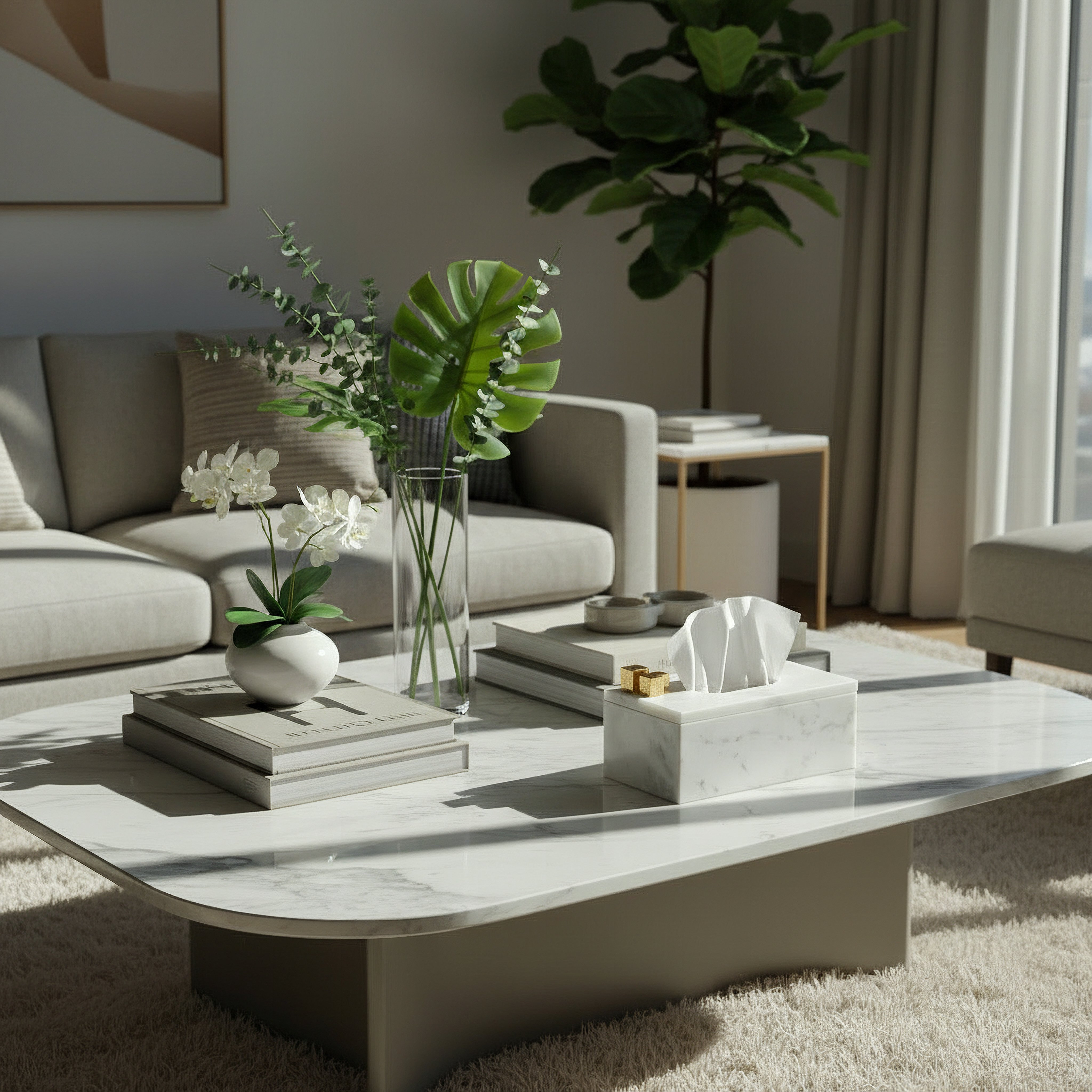 علبة مناديل مزينة من الرخام طبيعي بمقبض معدني من بليك مادلين - 24x12 سم-hbxdecorandfurnishings-homeaccessories-novelties-image-4