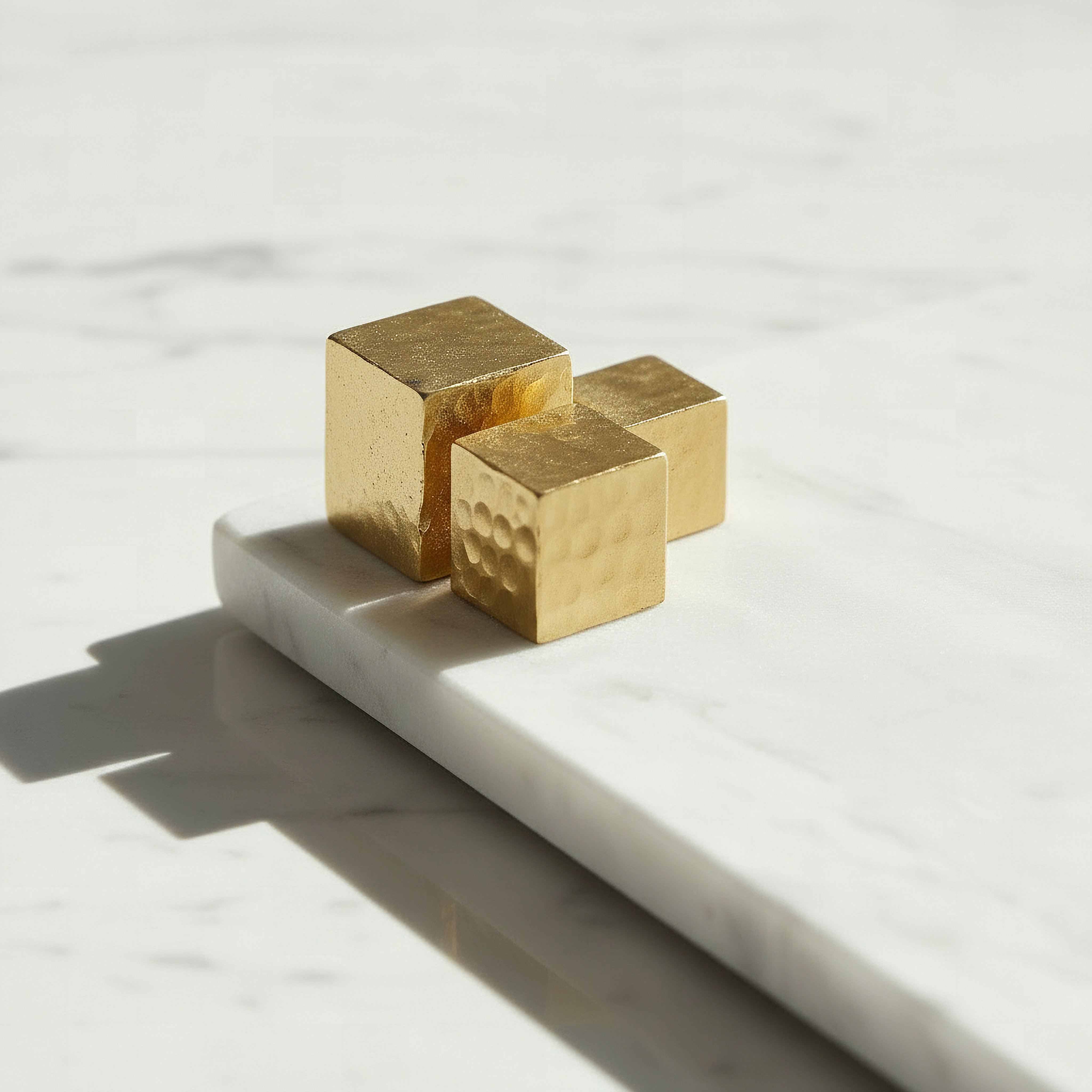 Blake Madlin Natural Marble Decorative Tray with Metal Knob - 34x22 cm-hbxhomeware-hbxdecorandfurnishings-image-3