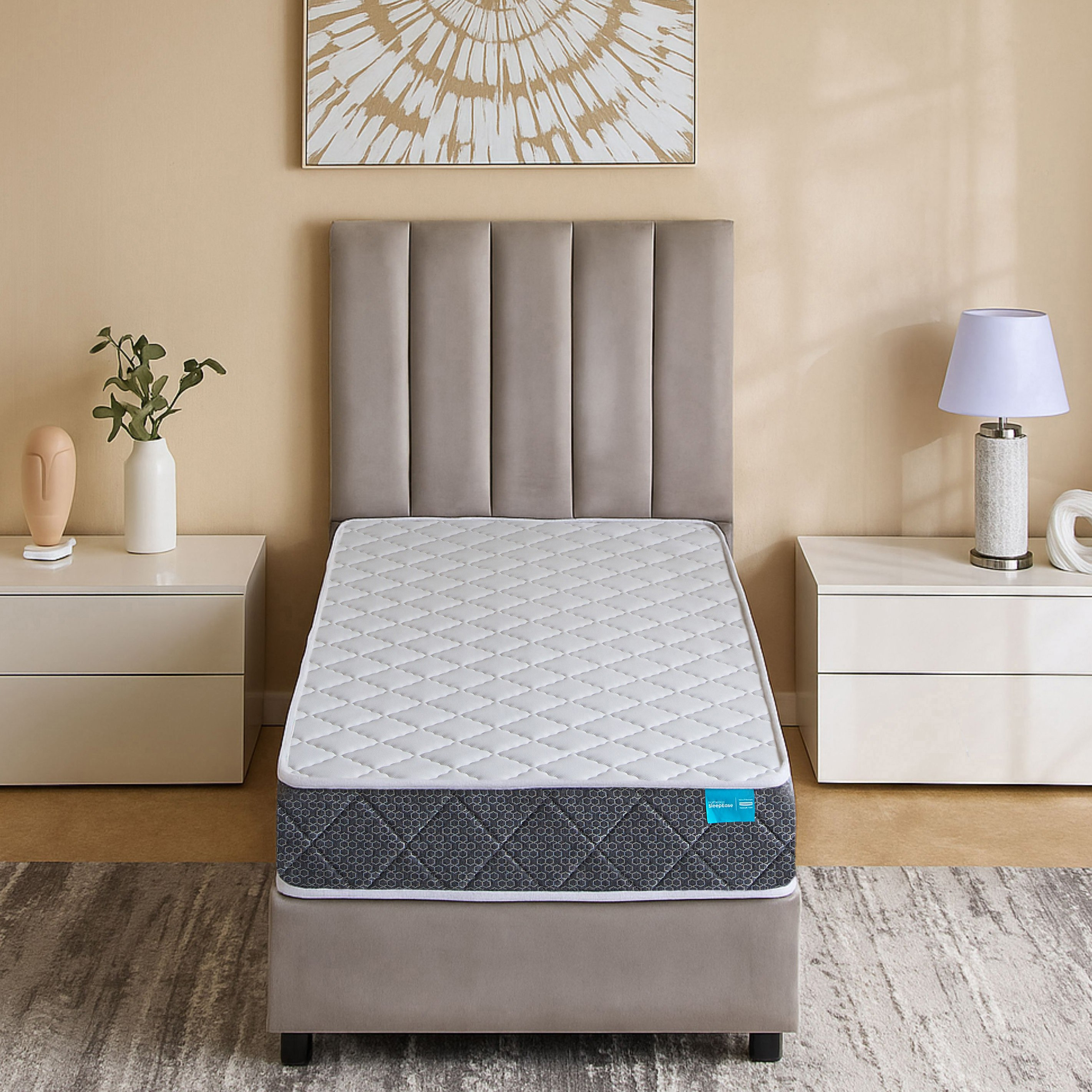 iPrime Nxt High Resilience Bonnell Spring Single Mattress - 90x200x20 cm-hbxfurniture-bedroom-mattresses-single-image-2