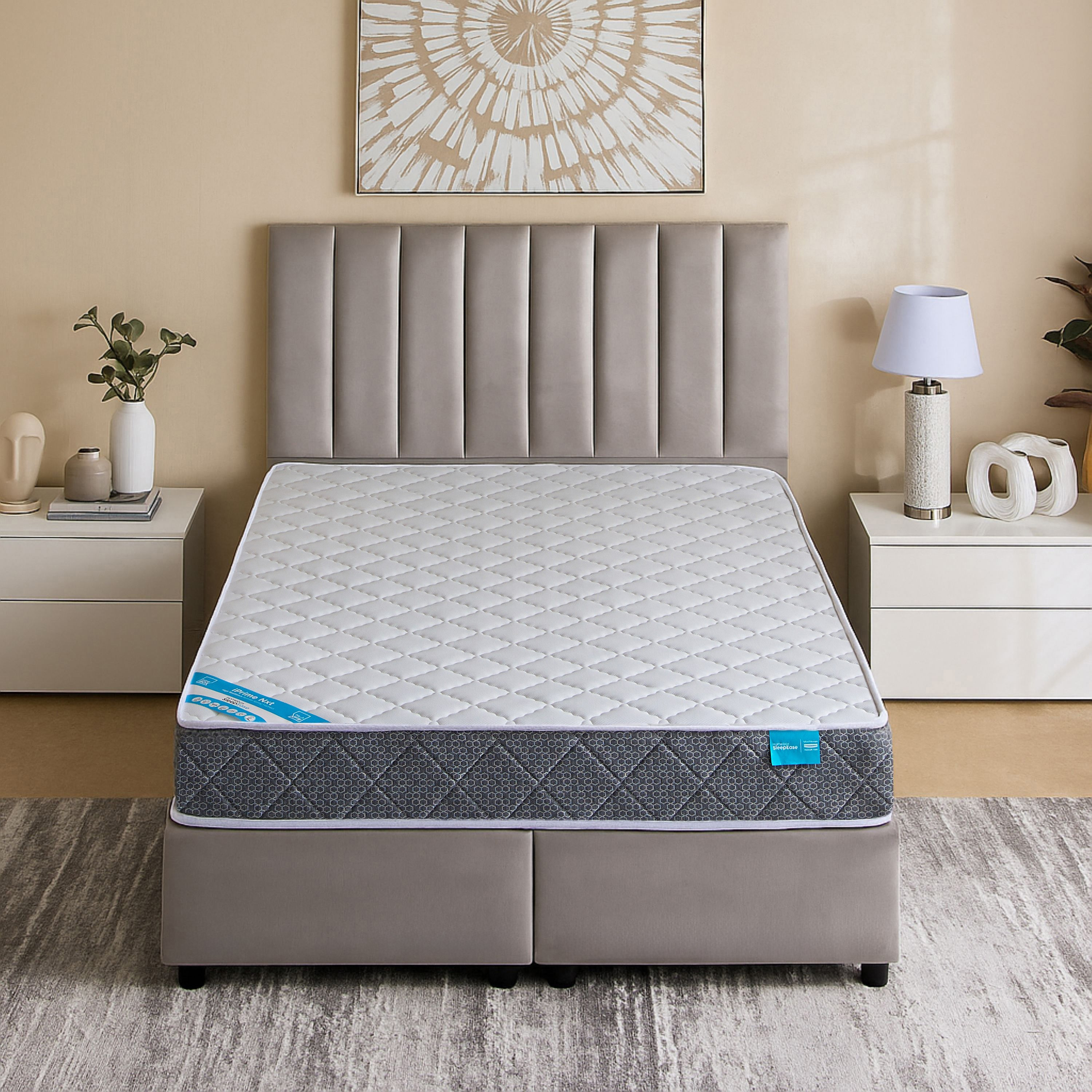 iPrime Nxt High Resilience Bonnell Spring Queen Mattress - 150x200x20 cm-hbxbedroom-mattresses-queen-image-2