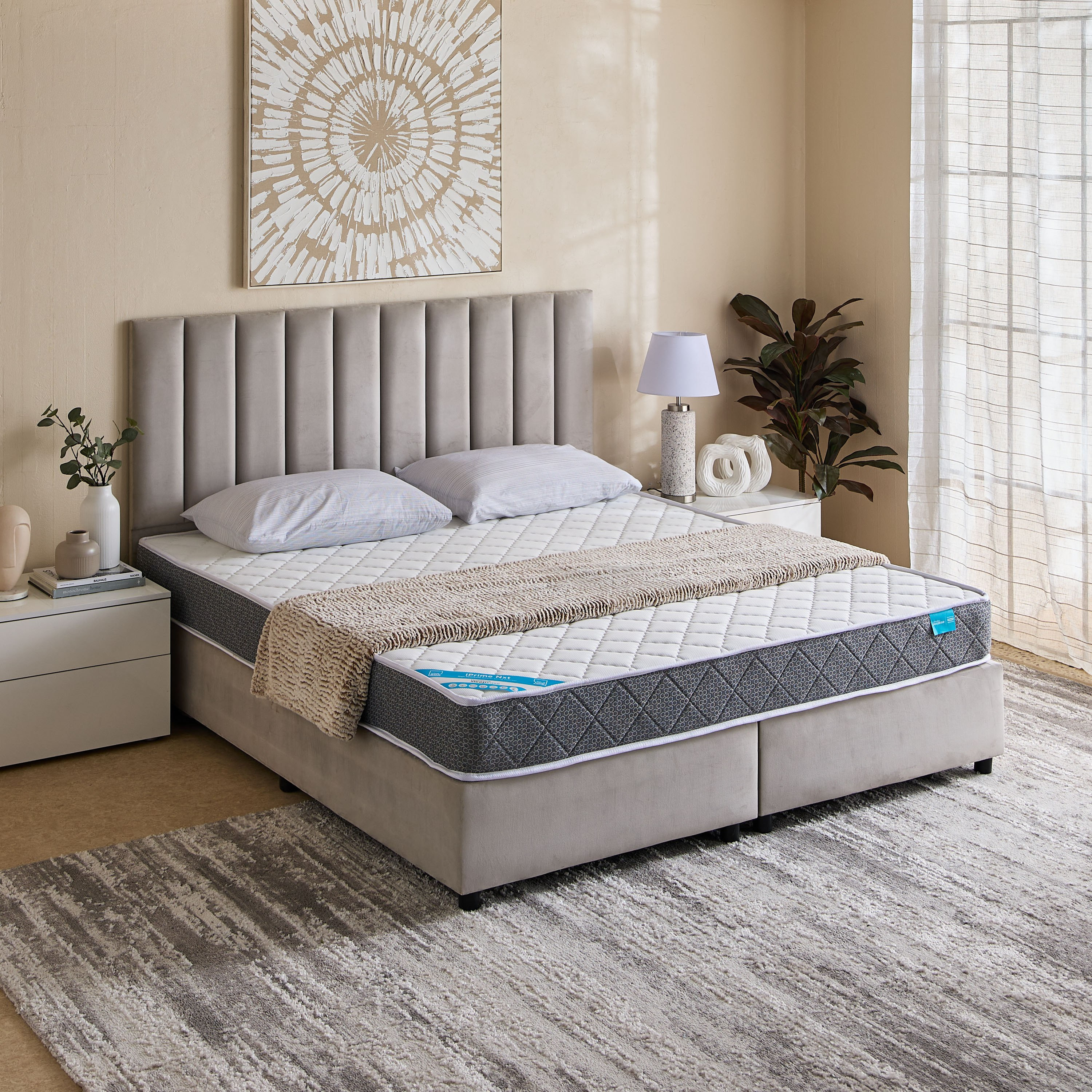 مرتبة كينج بمرونة عالية ونوابض حلزونية من آي برايم نكست - 180x200x20 سم-hbxfurniture-mattresses-king-image-8