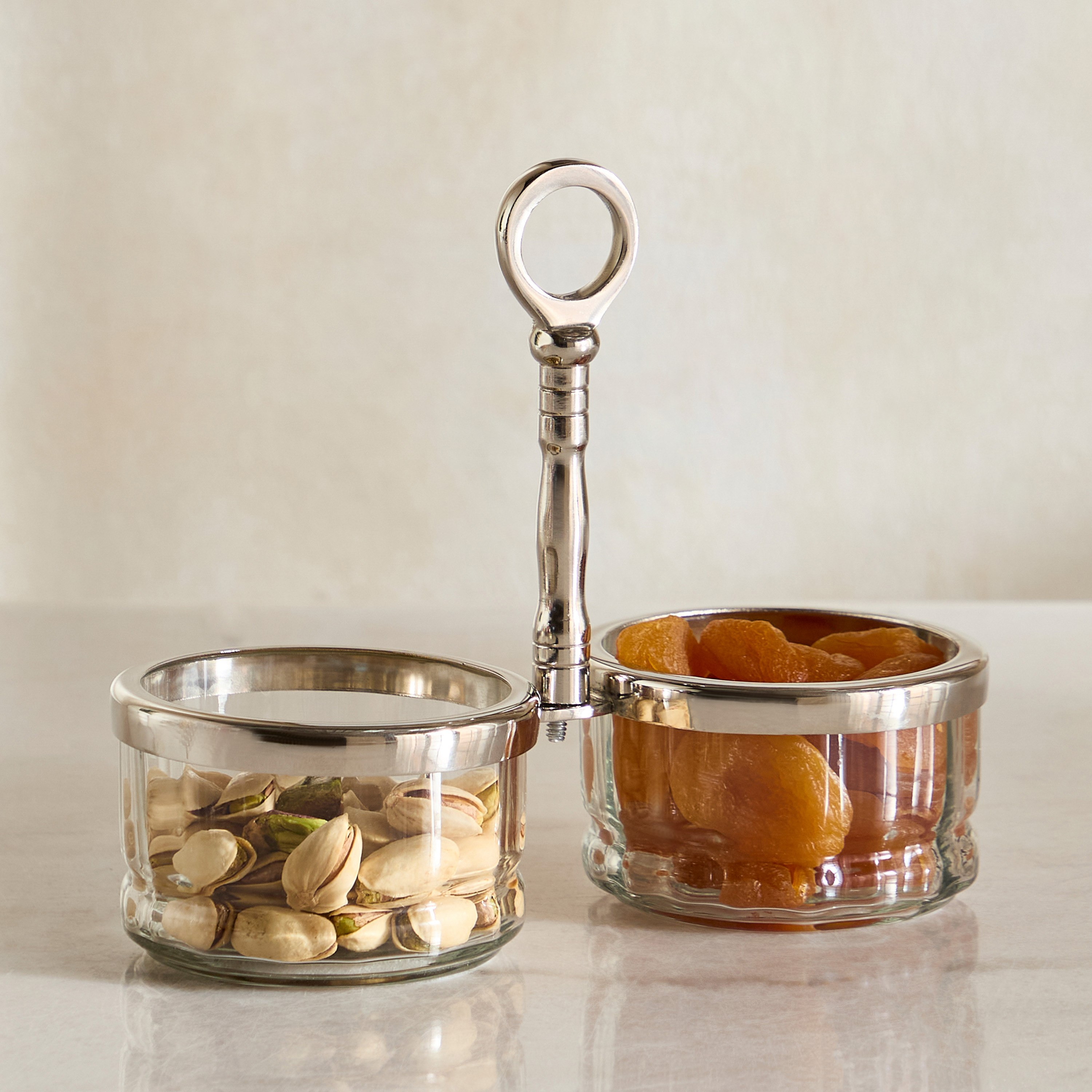 Oriental 2-Compartment Glass Serving Dish - 23x12.5x18 cm-hbxdecorandfurnishings-tabletop-serveware-image-1