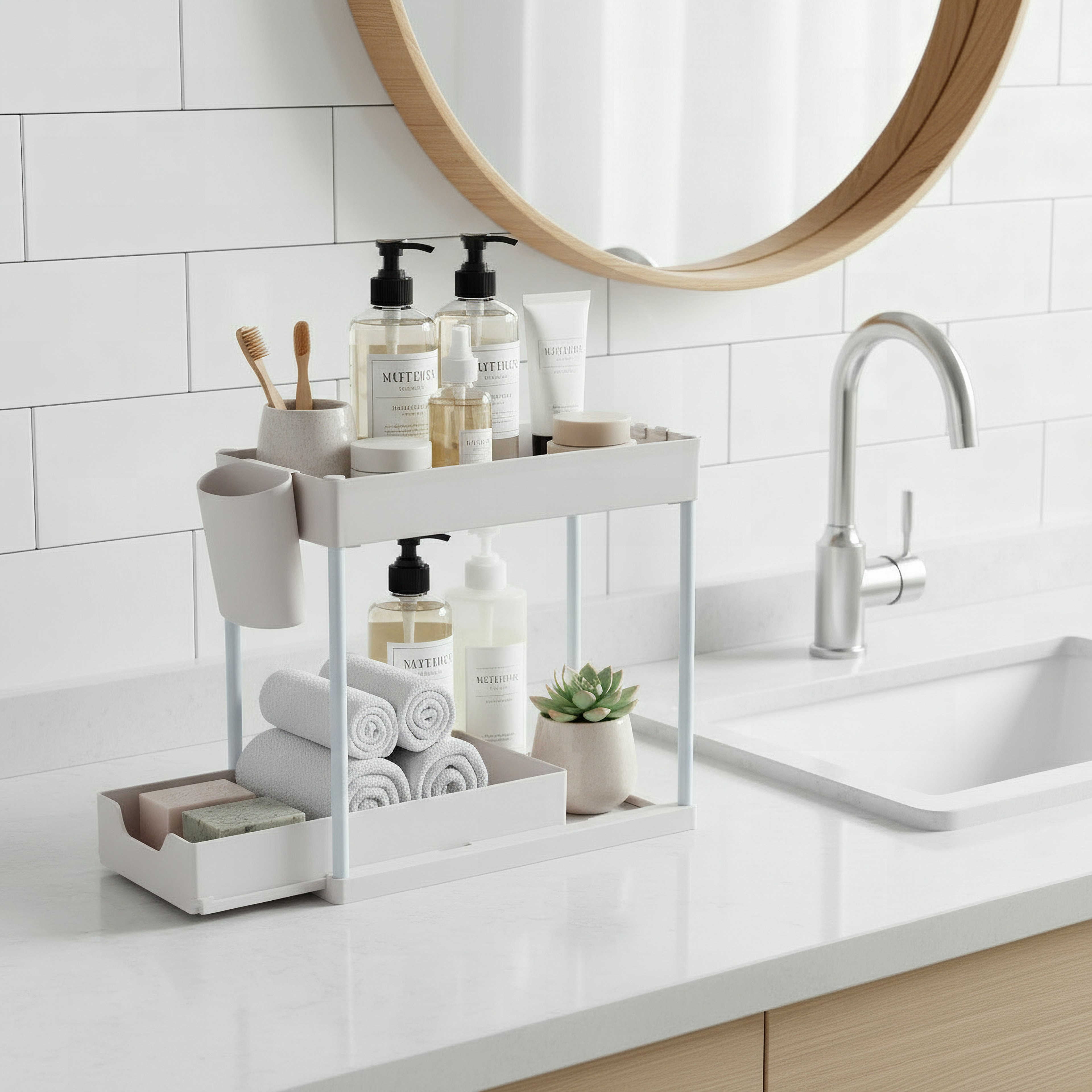 Atlanta 2-Tier Sink Organiser - 34x13x37.5 cm-hbxhomeware-hbxbathroom-image-4