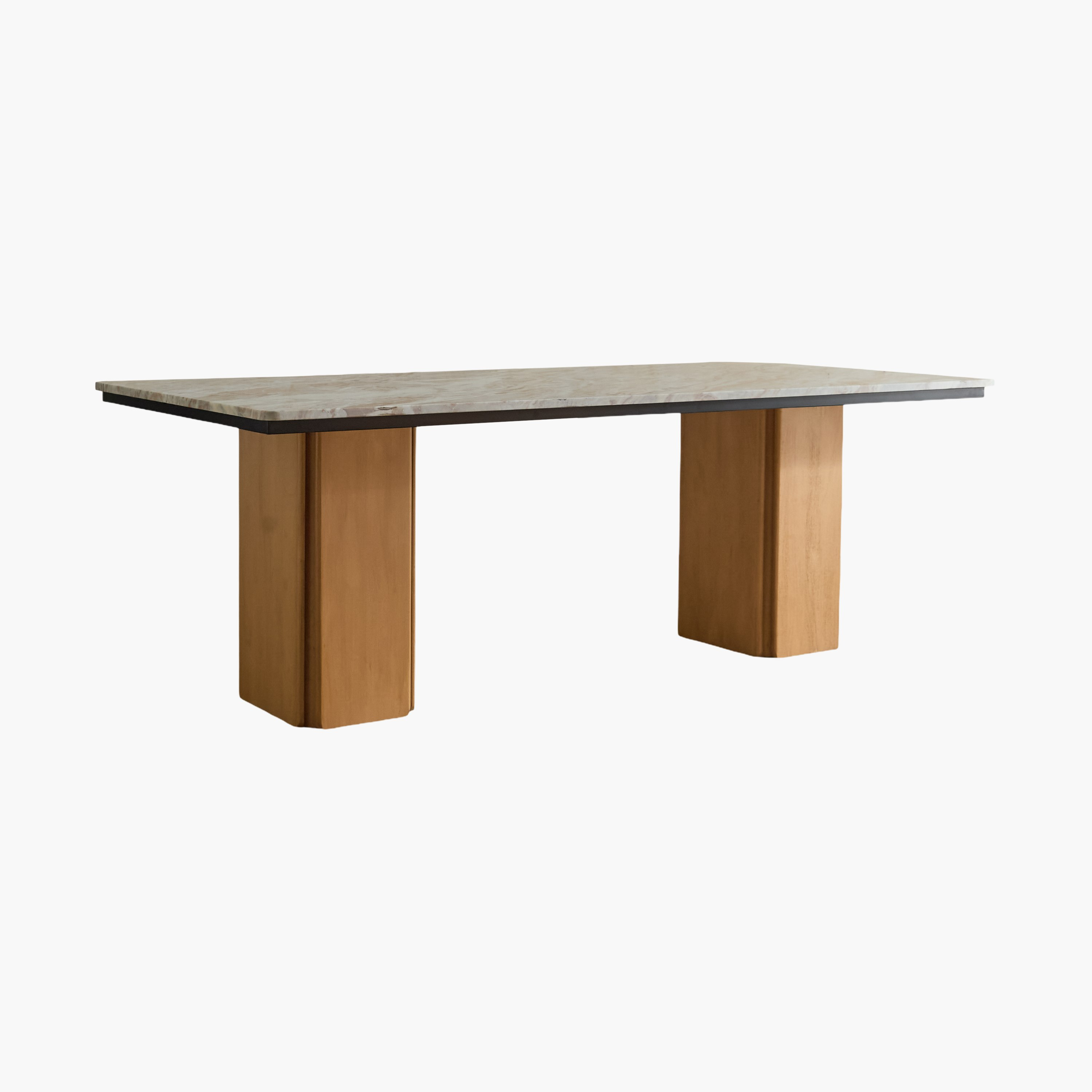 Cavon Bellmar Genuine Marble Top 8-Seater Dining Table with Solid Wood Base-hbxfurniture-diningroom-diningtables-eightseater-image-7