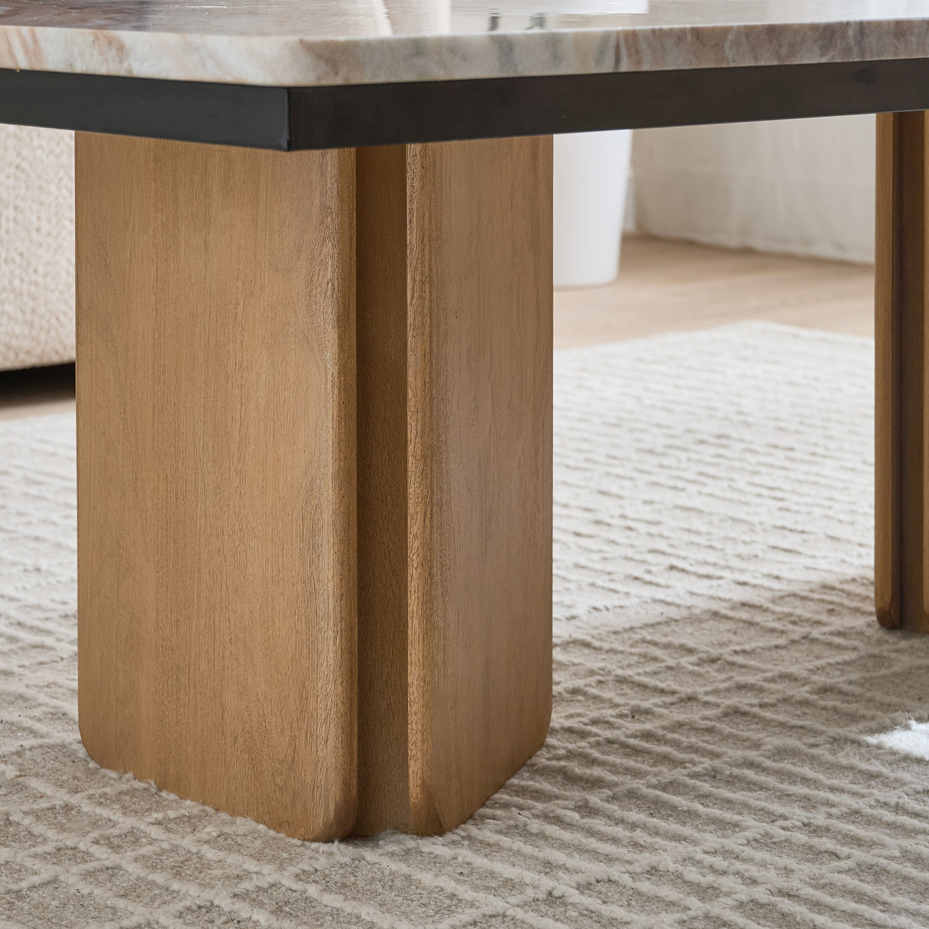 Cavon Bellmar Genuine Marble Top Coffee Table with Solid Wood Base-PROMO_HB_UAE_HBX10_250526-image-5