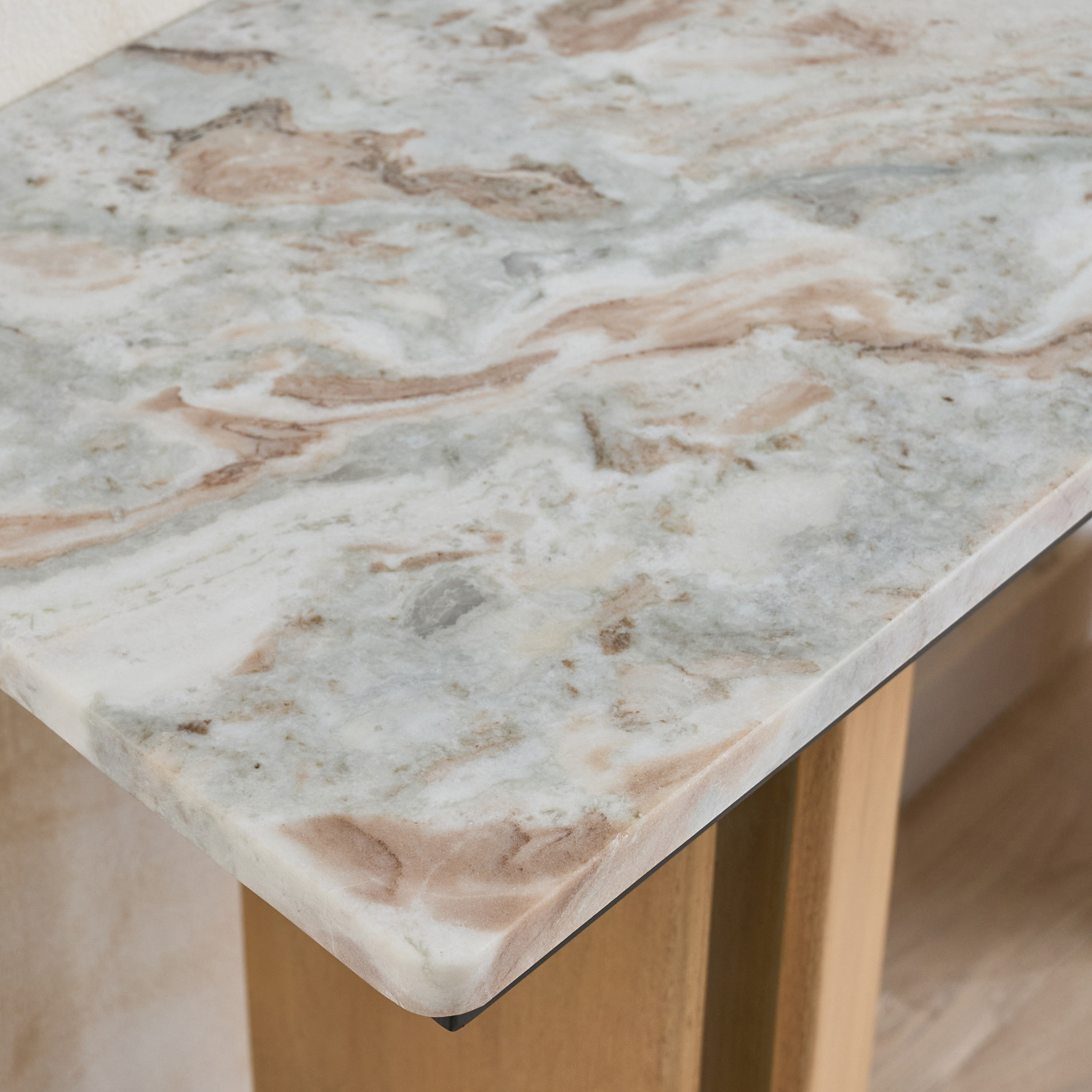 طاولة كونسول بسطح رخام طبيعي وقاعدة من الخشب الصلب من كافون بيلمر-hbxfurniture-tablesandstands-consoletables-image-3