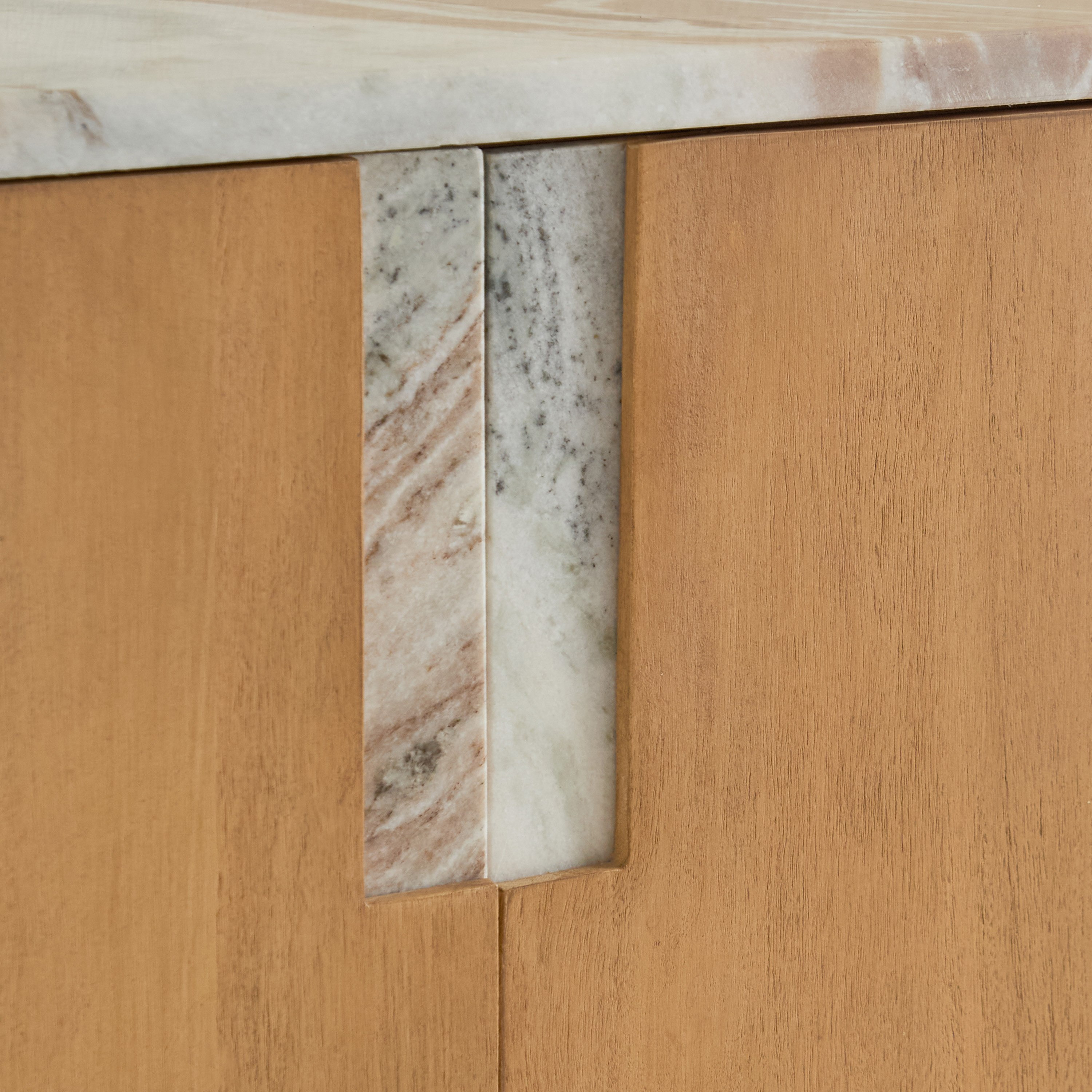 Cavon Bellmar Genuine Marble Top 1.6 Meter 3-Door Solid Wood Sideboard-hbxfurniture-diningroom-buffetsandsideboards-image-5