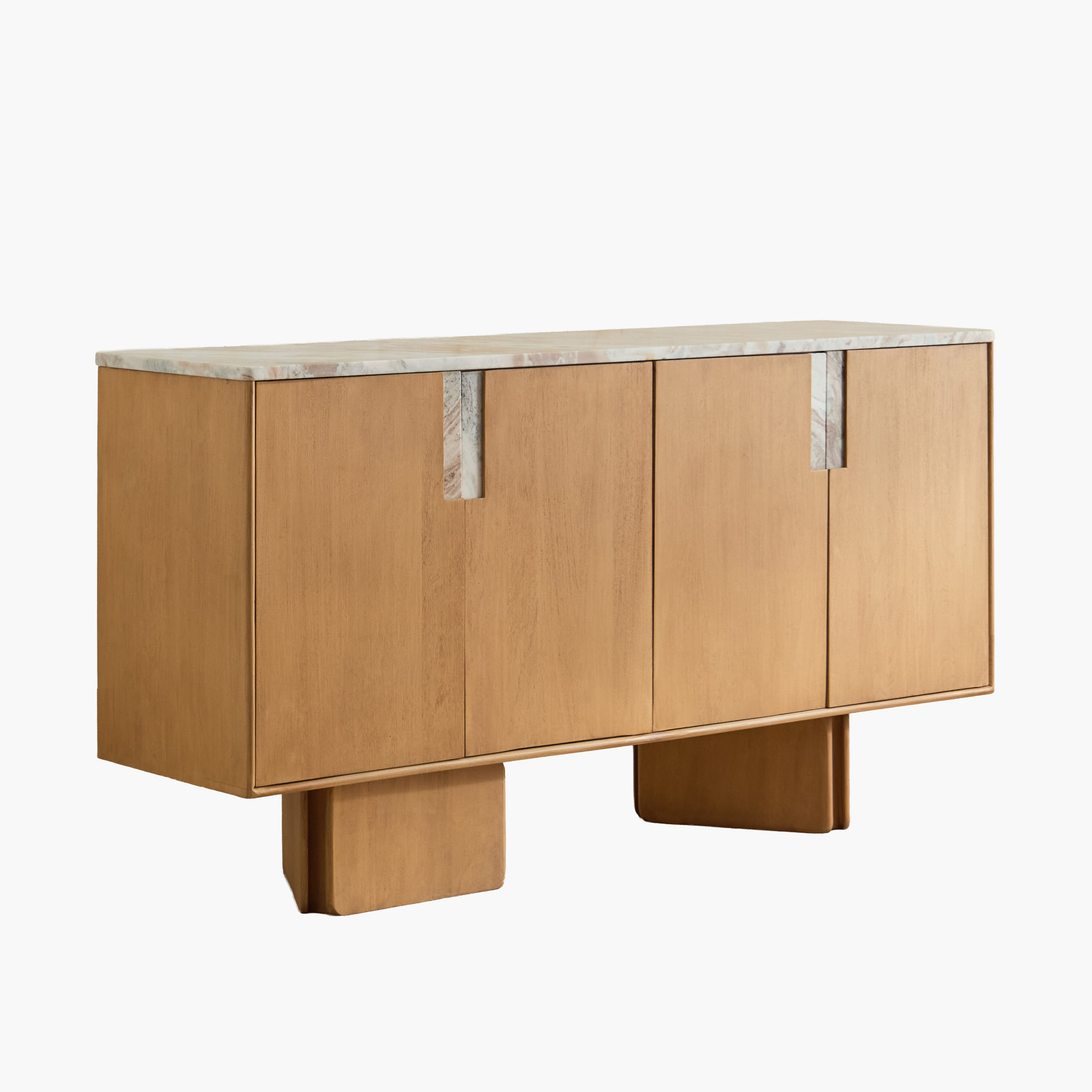 Cavon Bellmar Genuine Marble Top 1.6 Meter 3-Door Solid Wood Sideboard-hbxfurniture-diningroom-buffetsandsideboards-image-9