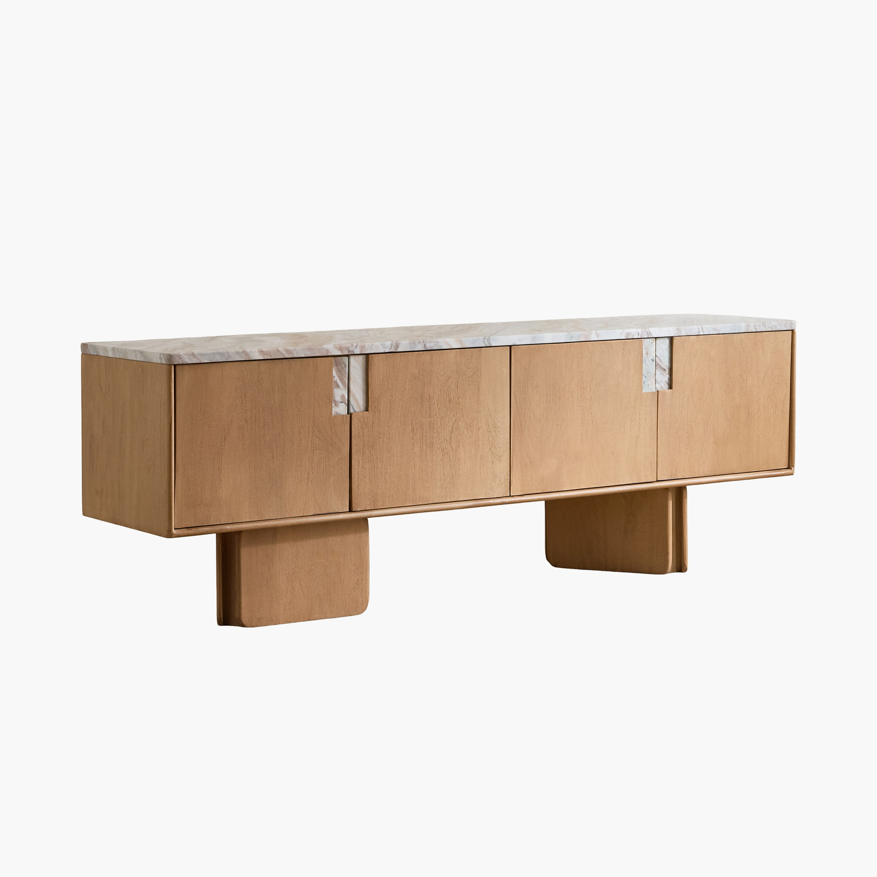Cavon Bellmar 1.6 Meter Solid Wood TV Unit with Genuine Marble Top for TV's up to 70 inches-hbxlivingroom-mediaunitsandstorage-tvunits-image-10
