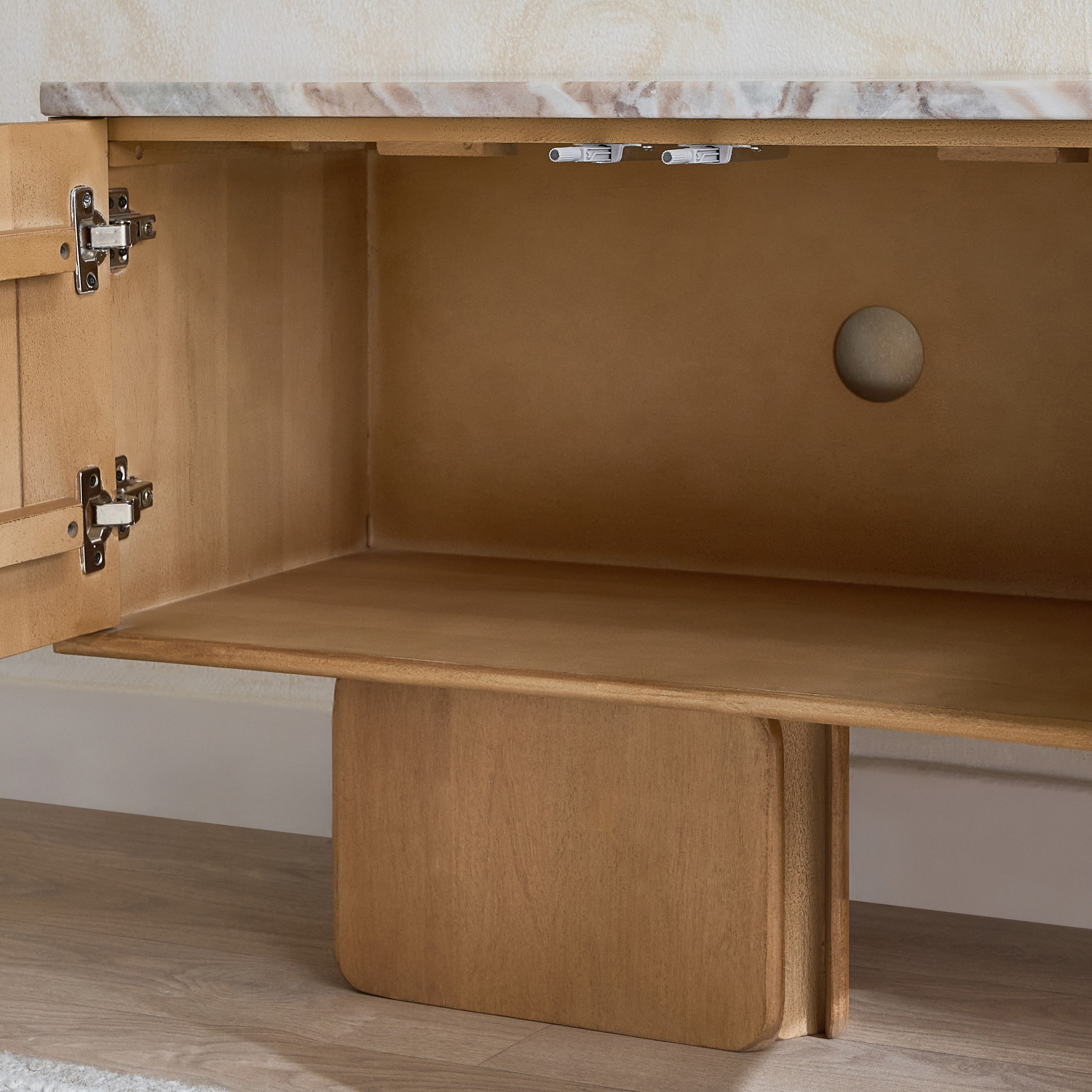 Cavon Bellmar 1.6 Meter Solid Wood TV Unit with Genuine Marble Top for TV's up to 70 inches-hbxlivingroom-mediaunitsandstorage-tvunits-image-7