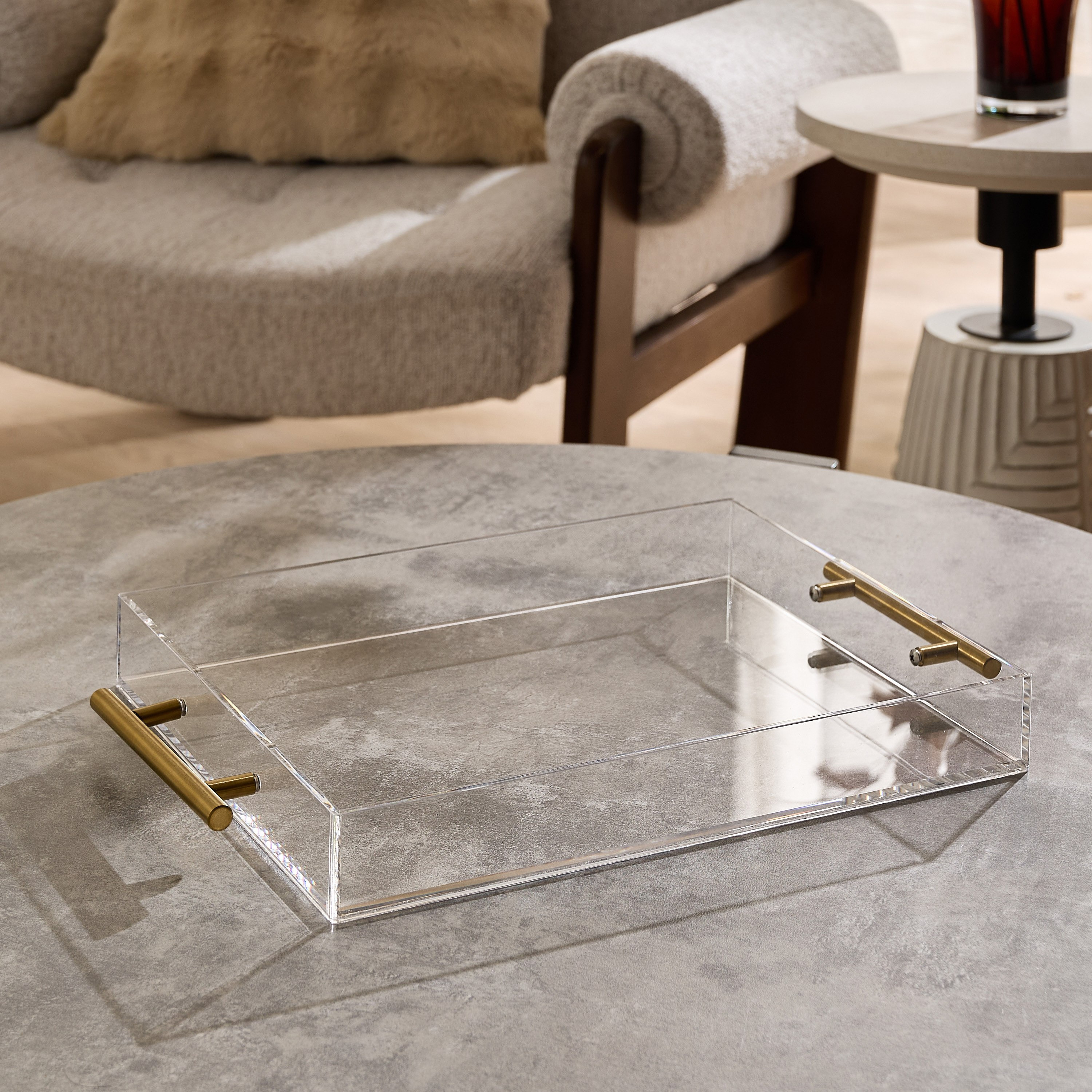 Bella Acrylic Serving Tray - 43x28x5 cm-hbxdecorandfurnishings-tabletop-serveware-image-6