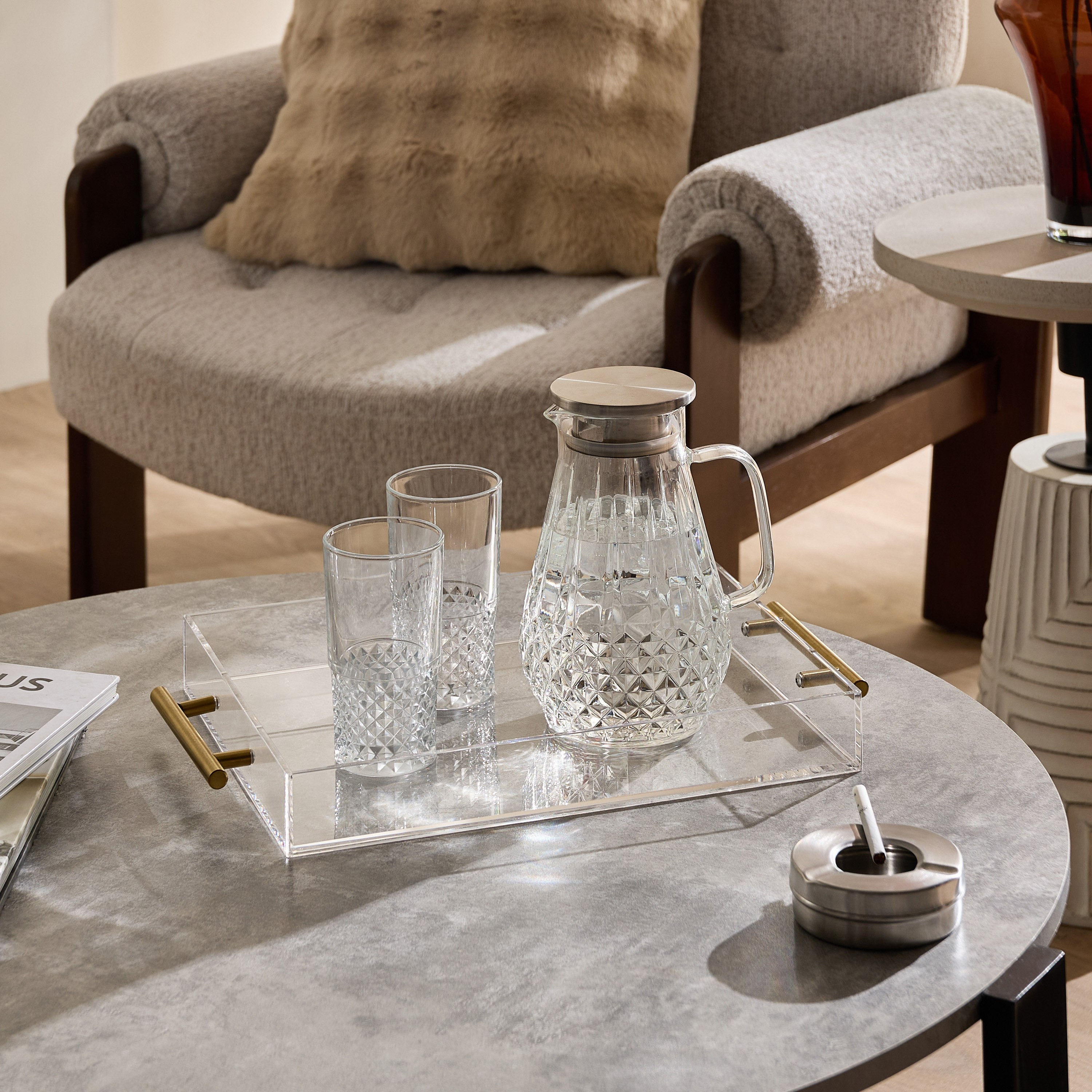 Bella Acrylic Serving Tray - 43x28x5 cm-hbxdecorandfurnishings-tabletop-serveware-image-8