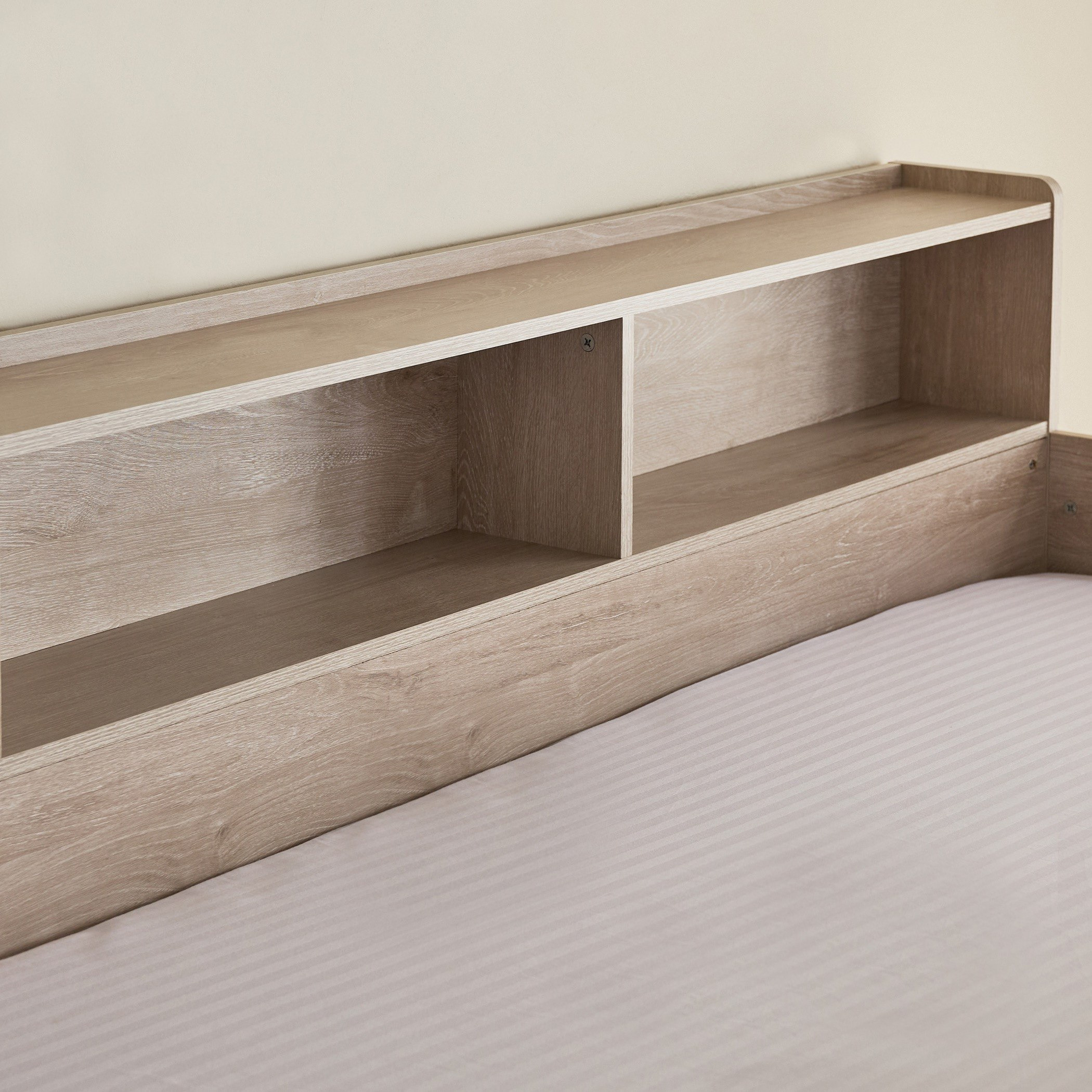 Ivory Halmstad Single Bunk Bed with Trundle - 90x200 cm-hbxkidsandyouth-bedsandbedsets-bunkbeds-single-image-4