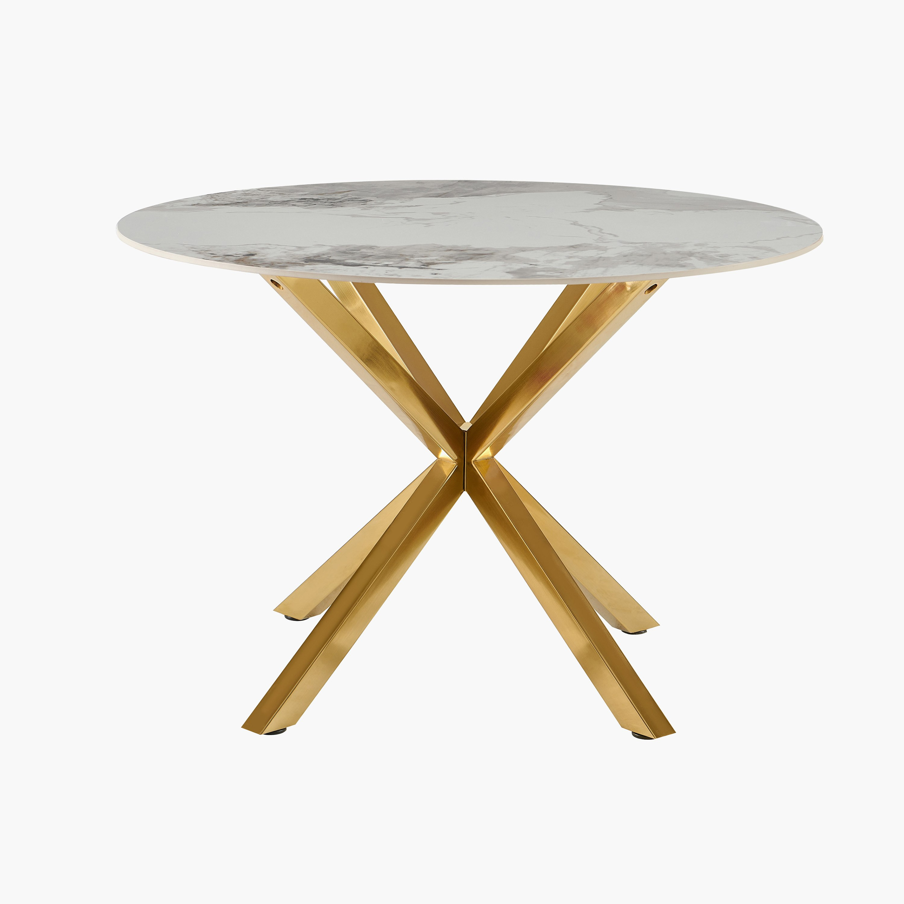 Welwick 4-Seater Round Sintered Stone Top Dining Table-hbxfurniture-diningtablesandsets-diningtables-fourseater-image-2