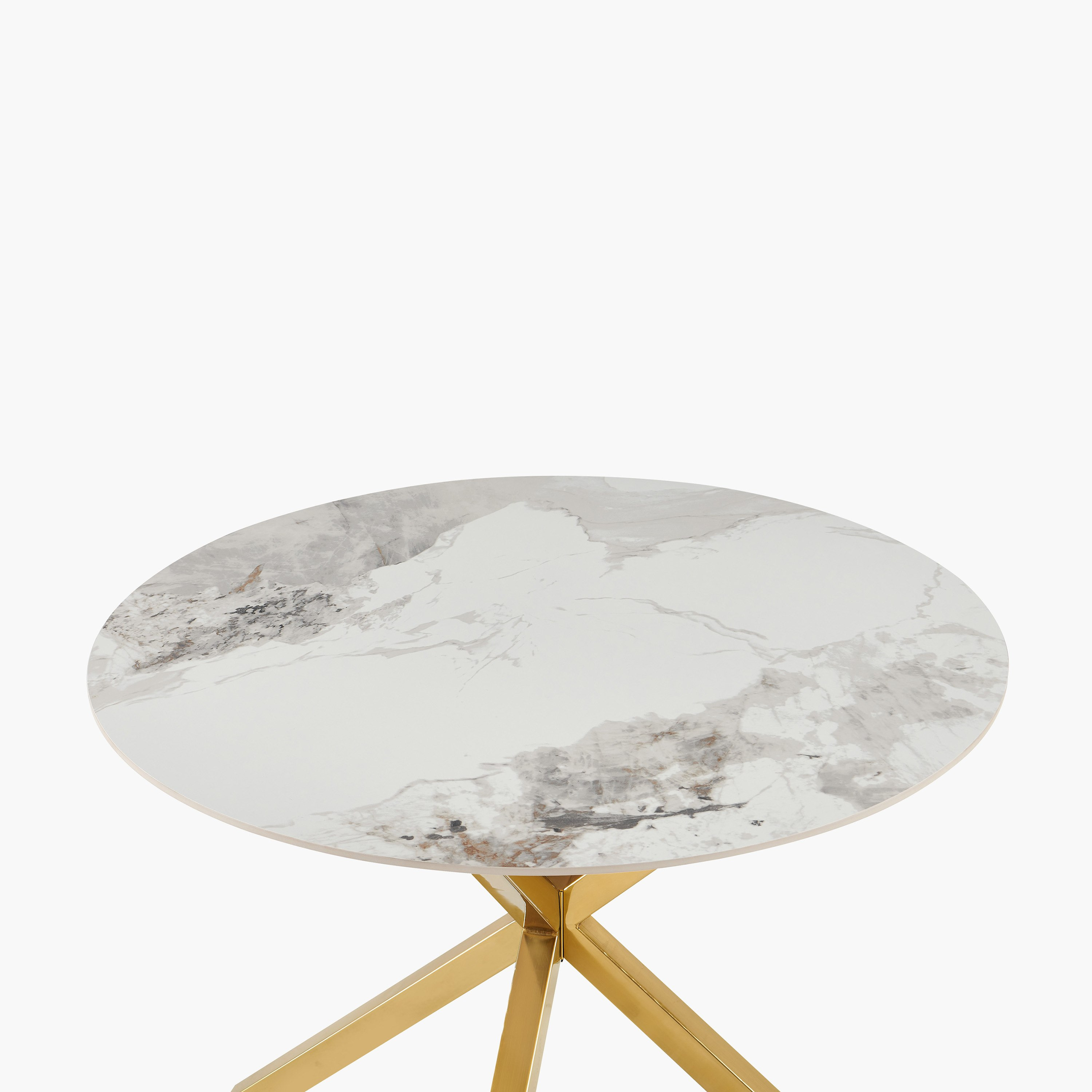 Welwick 4-Seater Round Sintered Stone Top Dining Table-hbxfurniture-diningtablesandsets-diningtables-fourseater-image-3