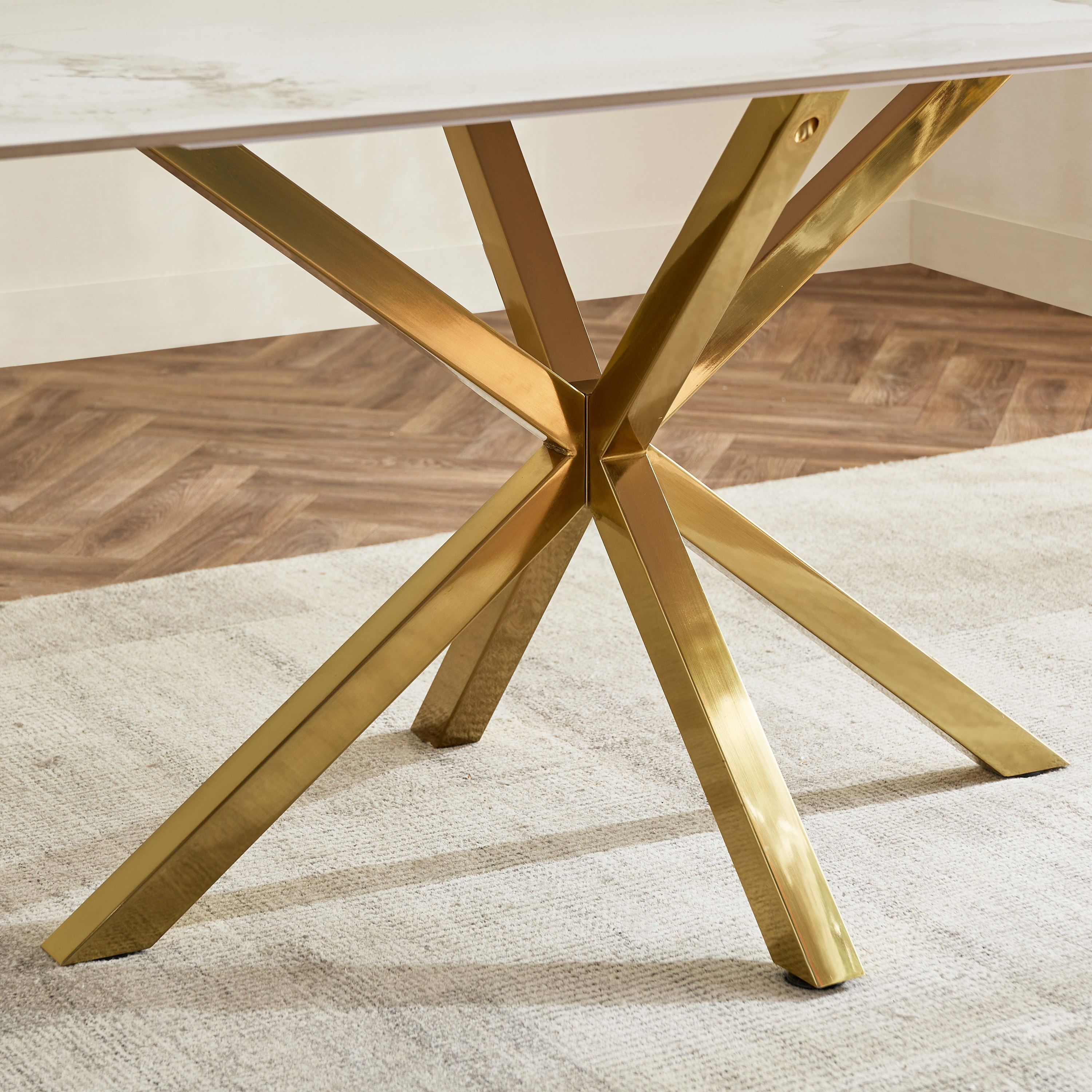 طاولة سفرة 6 مقاعد من الحجر الملبد من ويلويك-hbxdiningroom-diningtablesandsets-diningtables-sixseater-image-4
