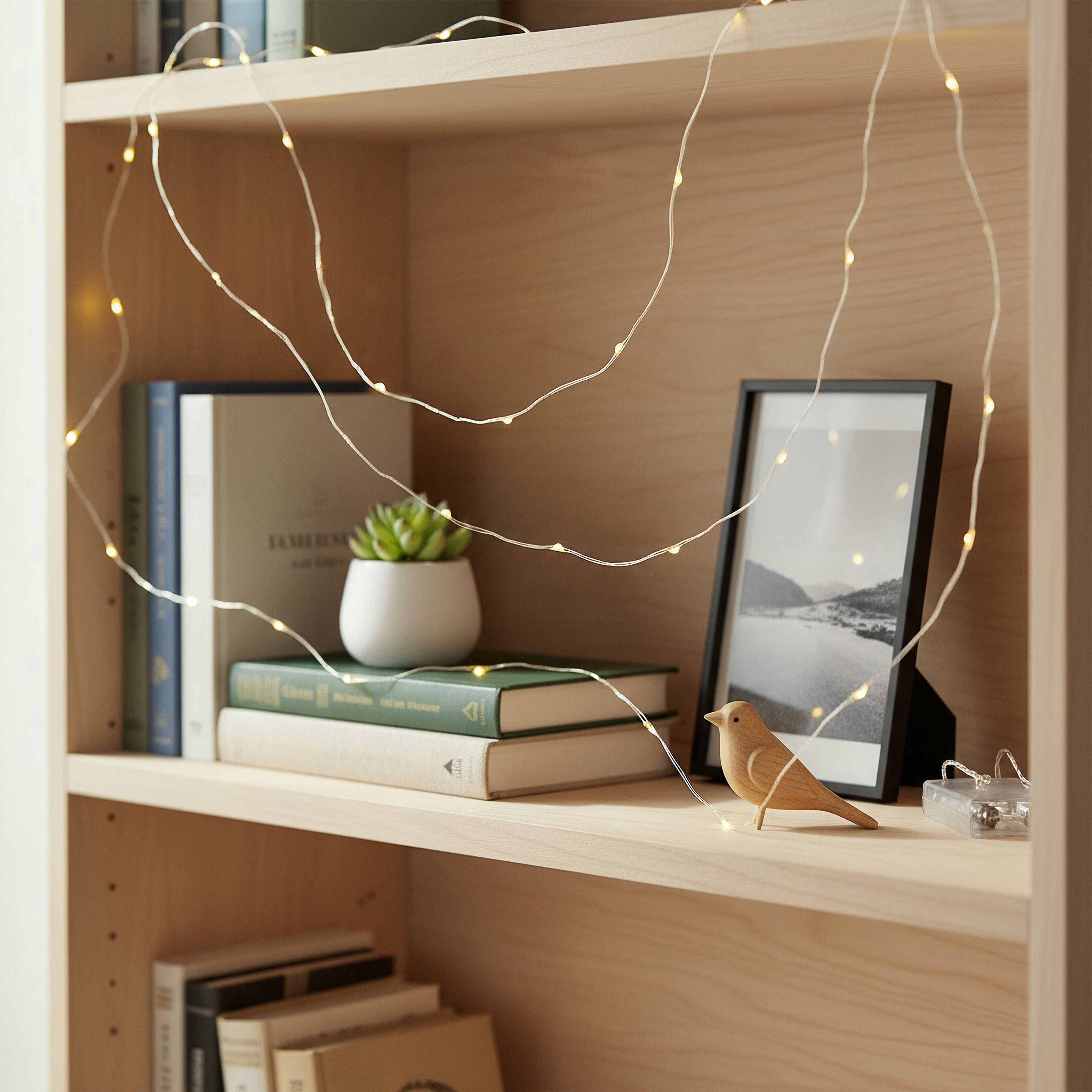 سلسلة إضاءة بسلك نحاسي بـ50 لمبة إل إي دي أبيض دافئ 3AA من أورلا - 250 سم-hbxdiningroom-lighting-decorativesandstringlights-image-4