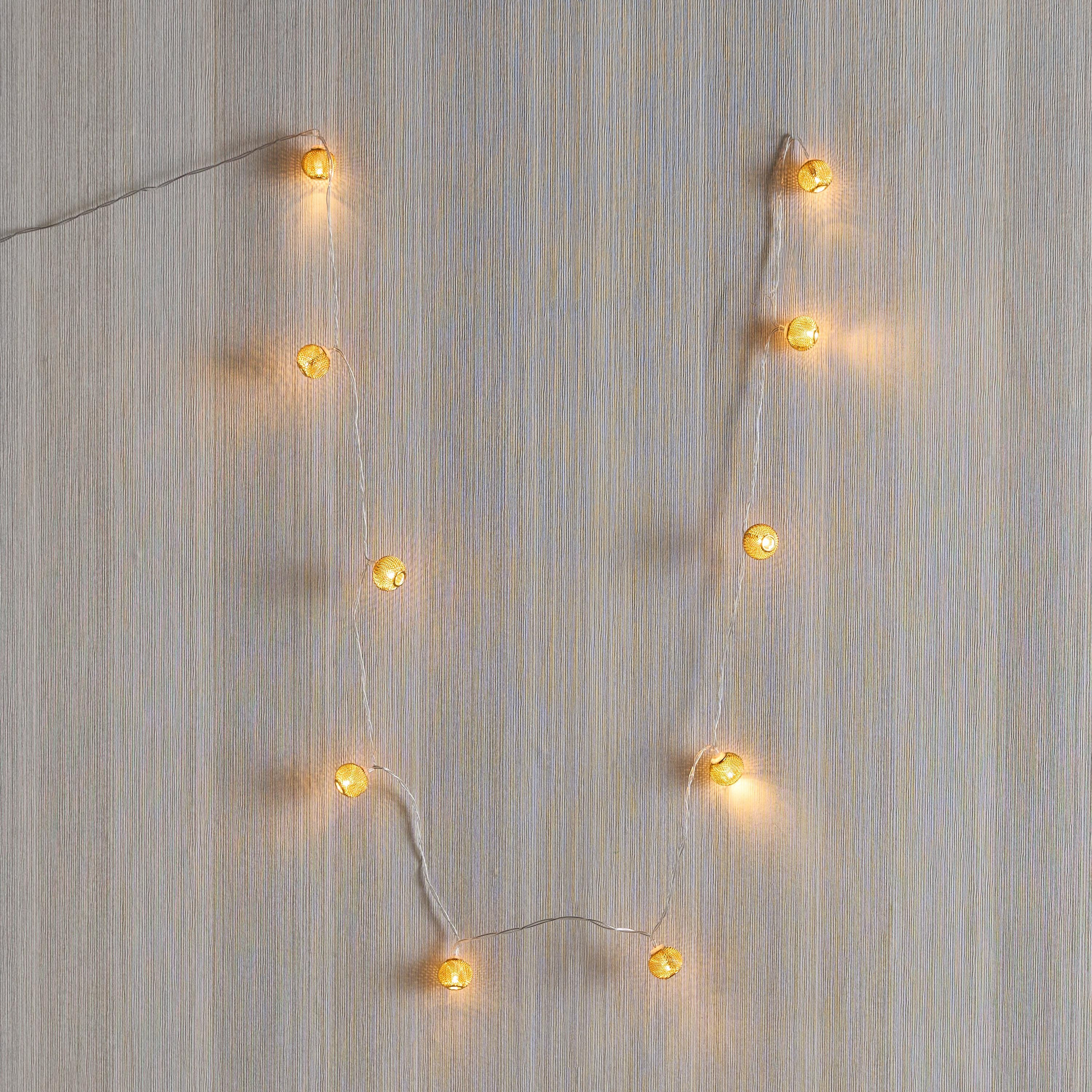 Orla 3AA 10 LED Warm White Metal Ornament String Light - 100 cm-hbxdiningroom-lighting-decorativesandstringlights-image-5