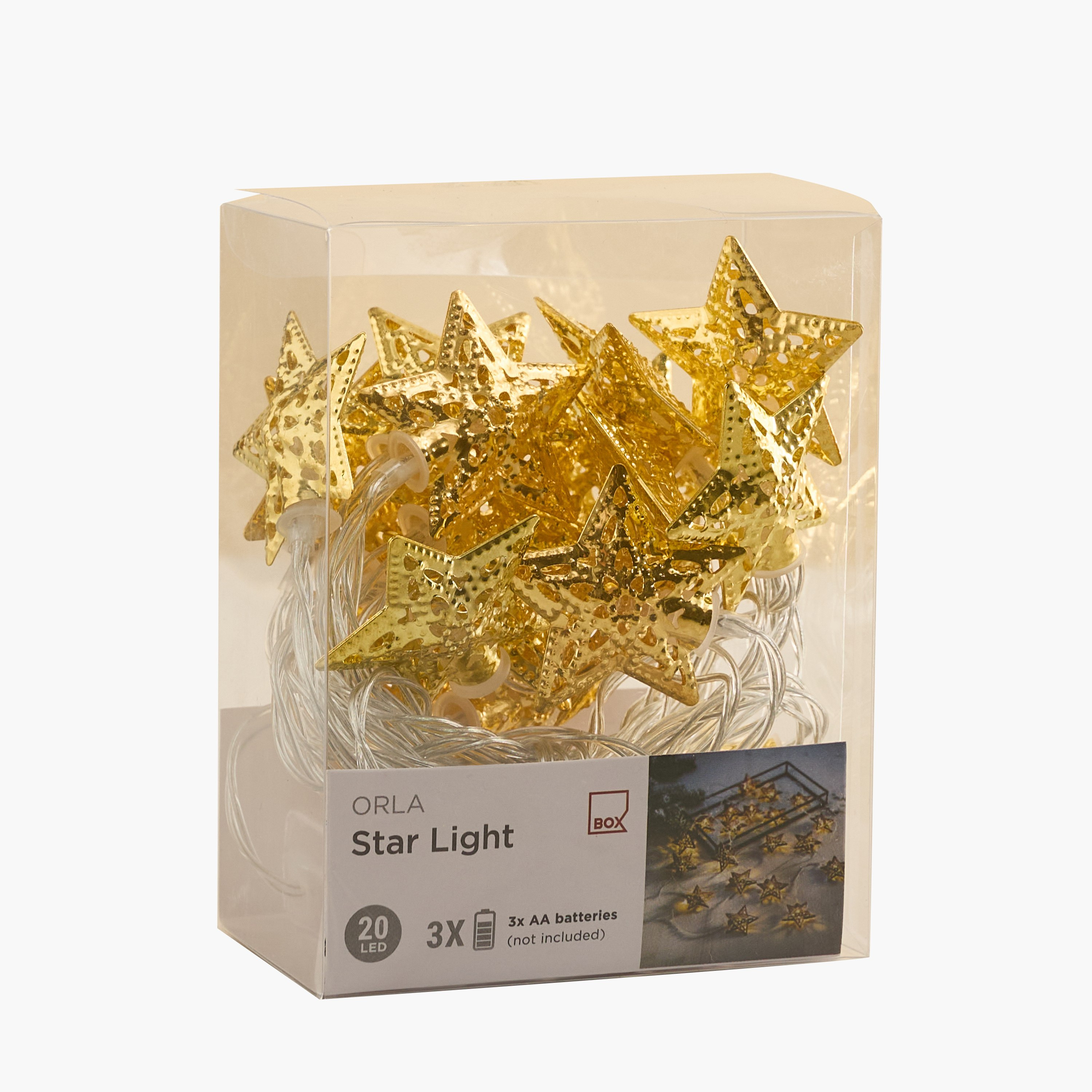 Orla 3AA 20 LED Metal Carved Star String Light - 172 cm-hbxdiningroom-lighting-decorativesandstringlights-image-10