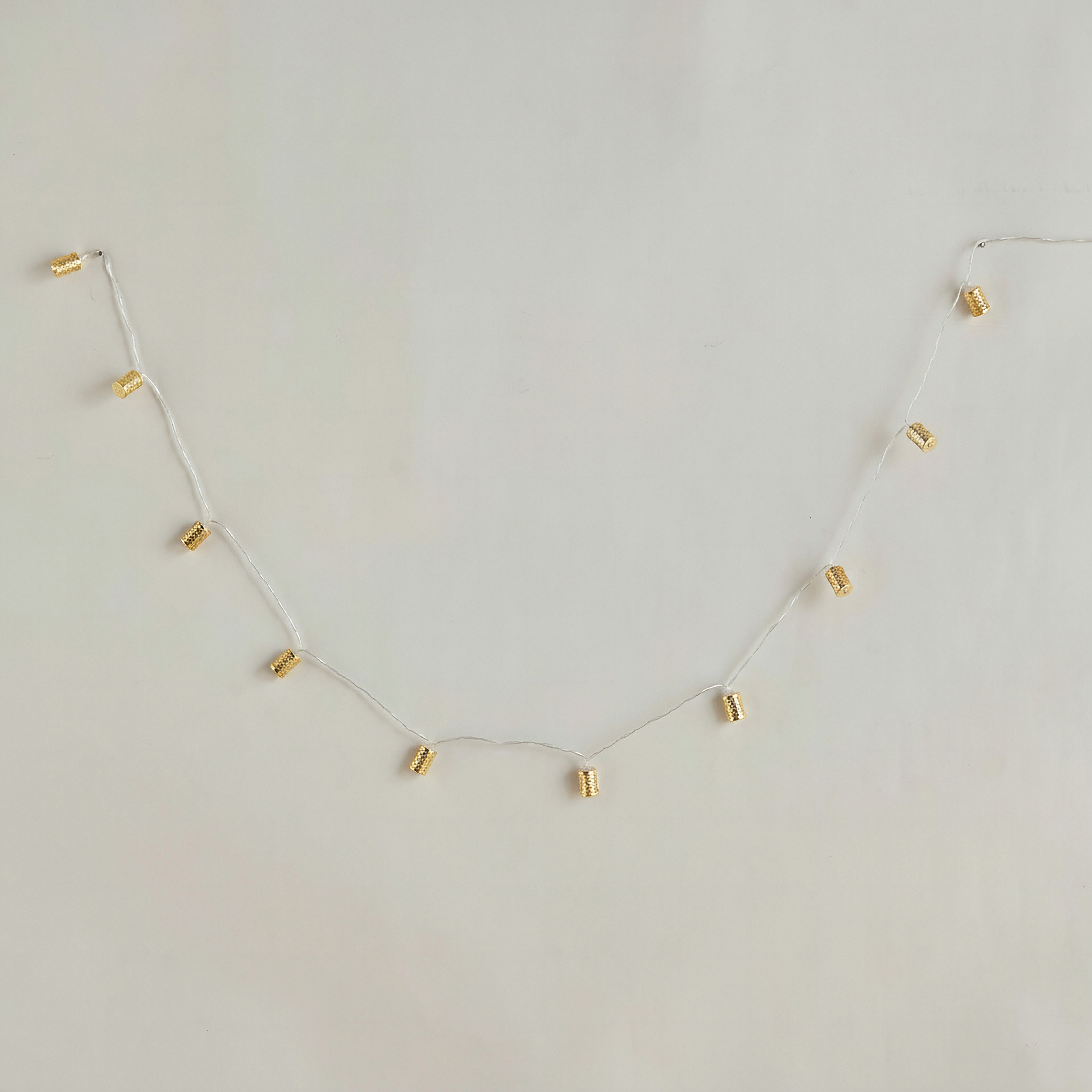 Orla 3AA 10 LED Metal Carved Tube String Light - 172 cm-hbxdiningroom-lighting-decorativesandstringlights-image-2